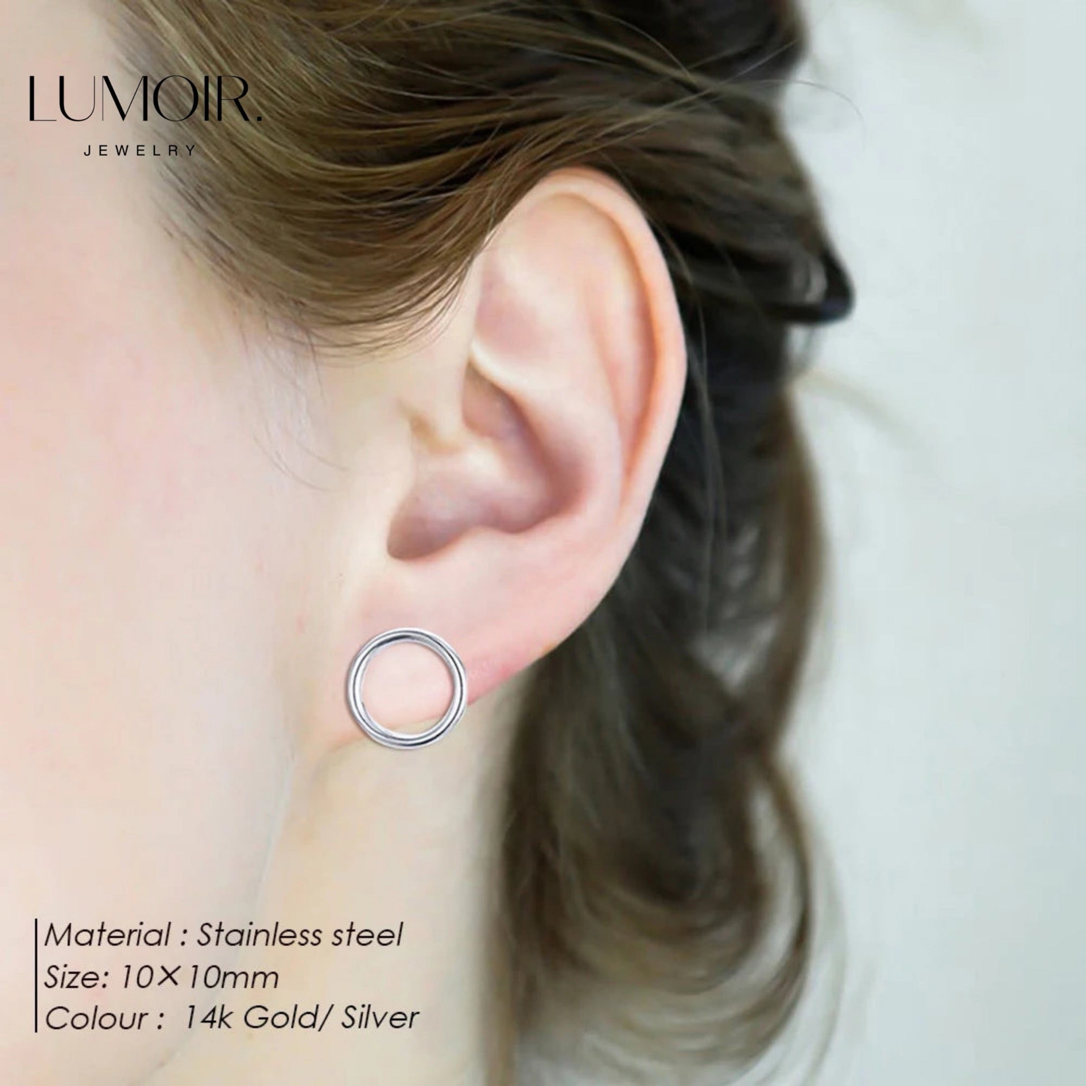 Boucles d'oreilles en acier inoxydable Kiki