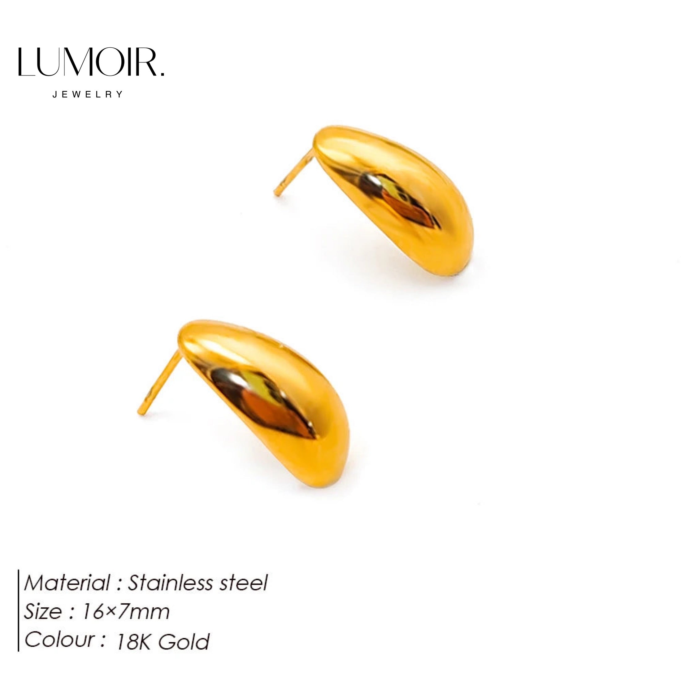 Boucles d'oreilles en acier inoxydable Haley