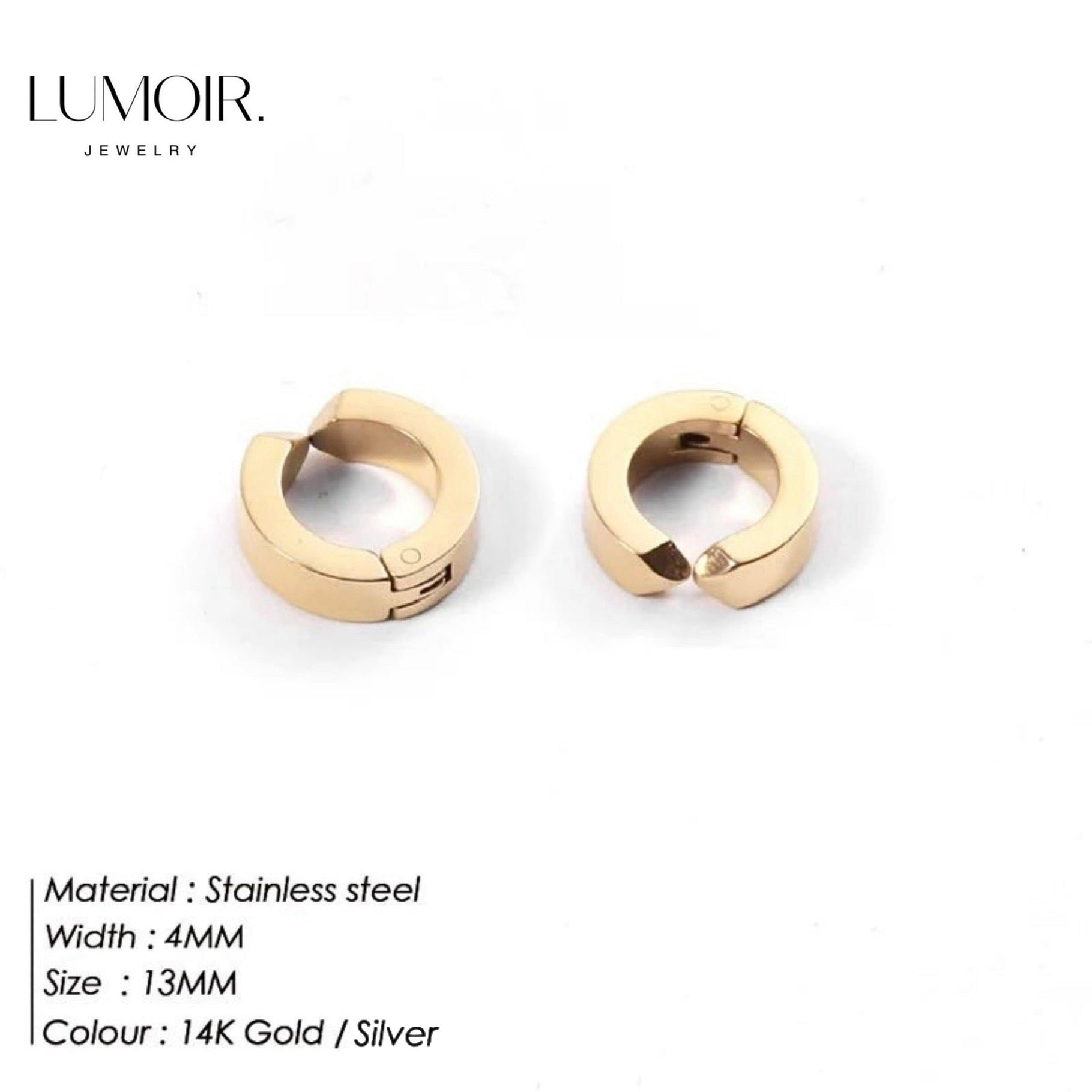 Boucles d'oreilles en acier inoxydable Sélène