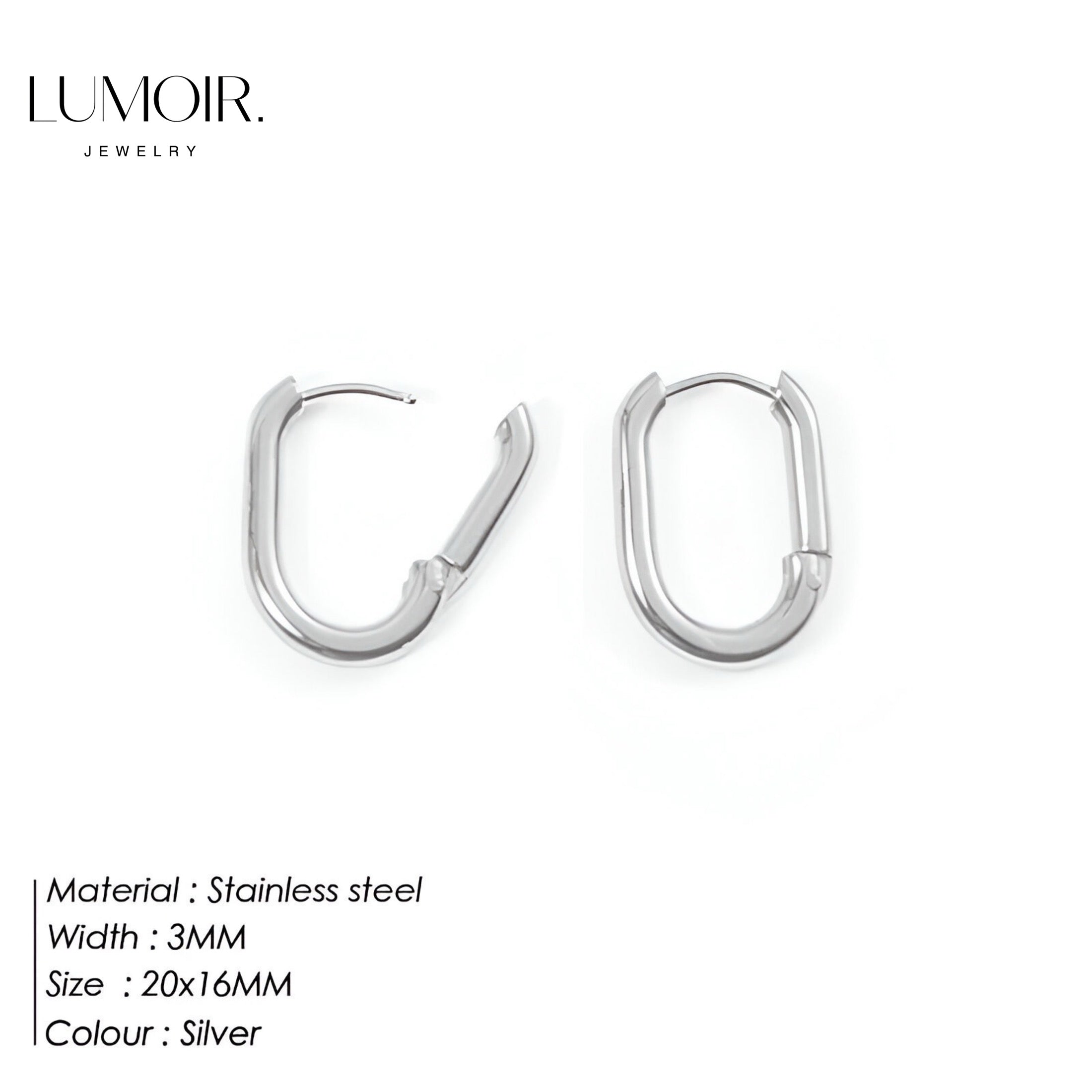 Boucles d'oreilles en acier inoxydable Bruna