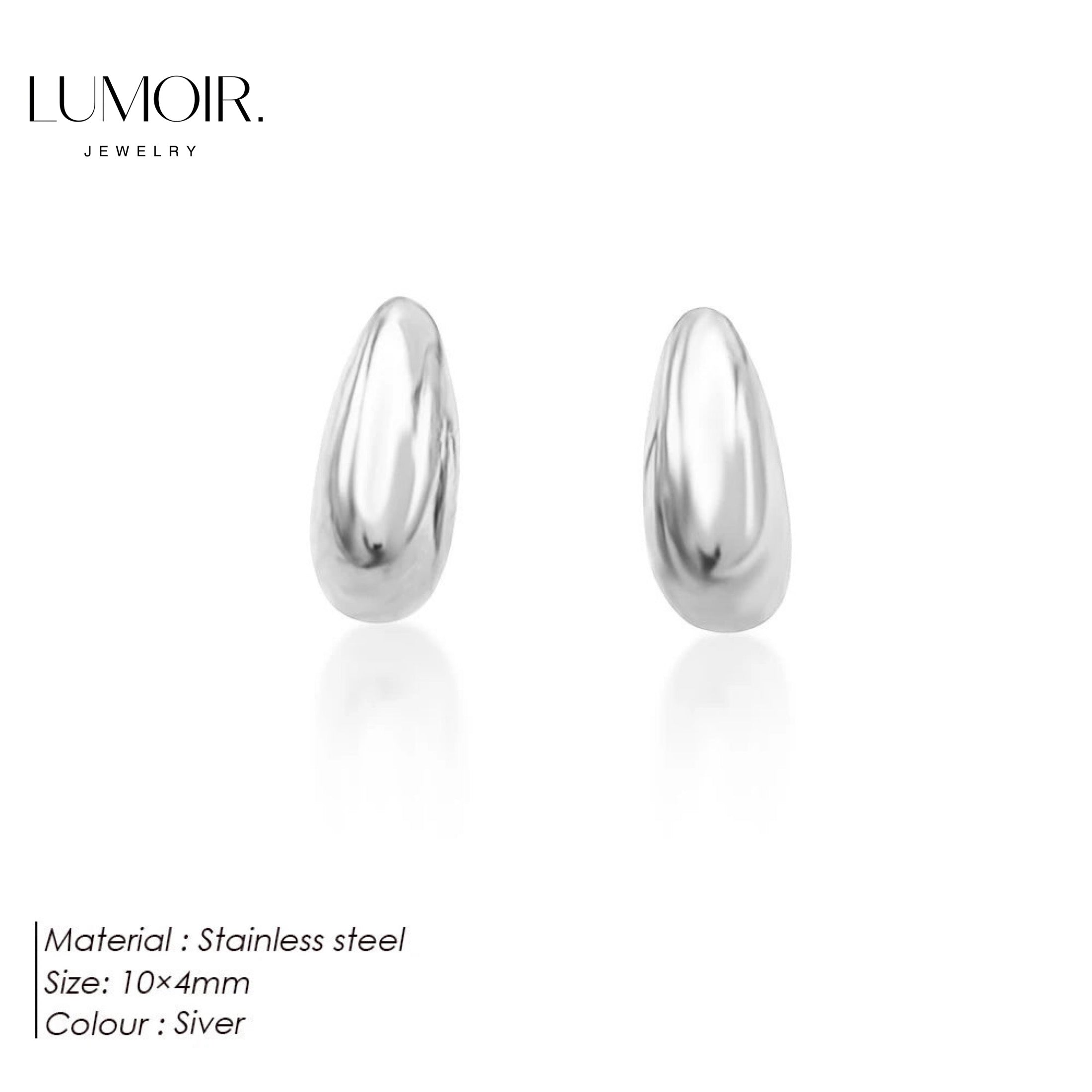 Boucles d'oreilles en acier inoxydable Haley