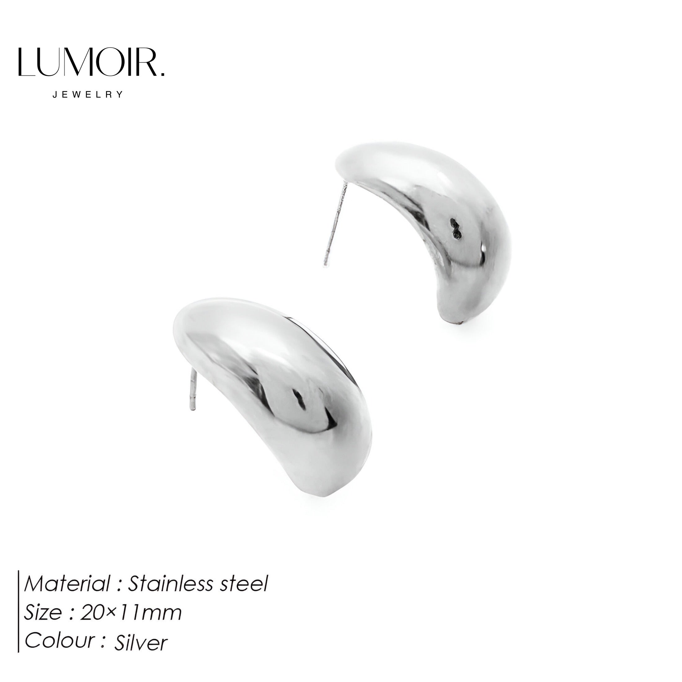 Boucles d'oreilles en acier inoxydable Haley