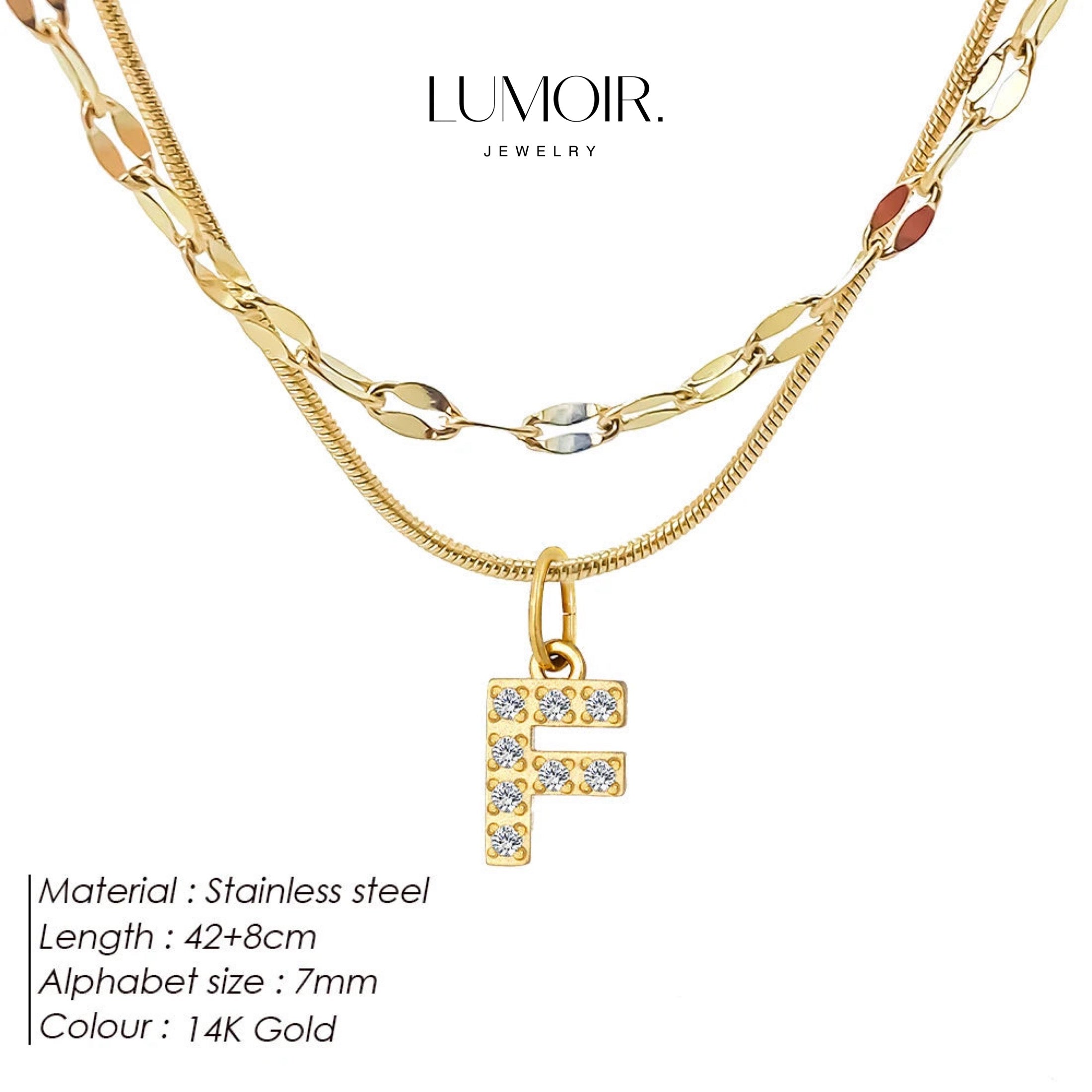 Collier personnalisé en acier inoxydable Luna