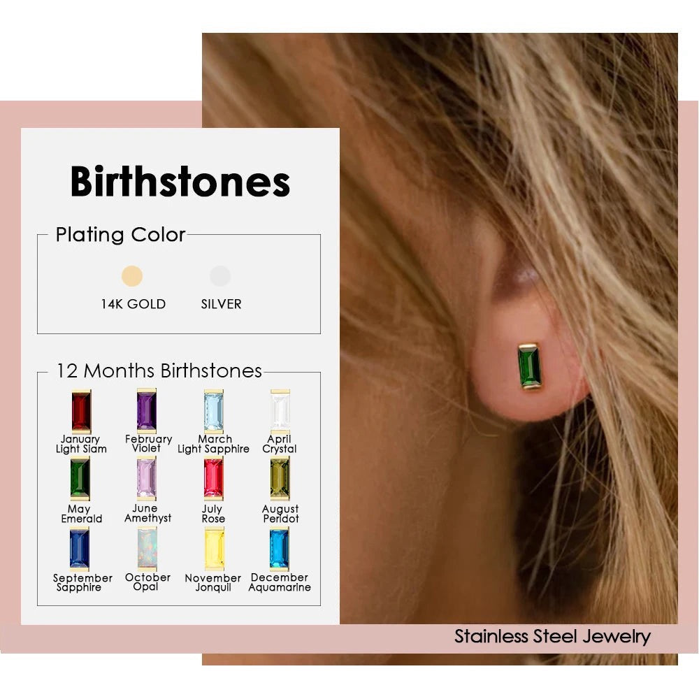 Boucles d'oreilles pierre de naissance Lina
