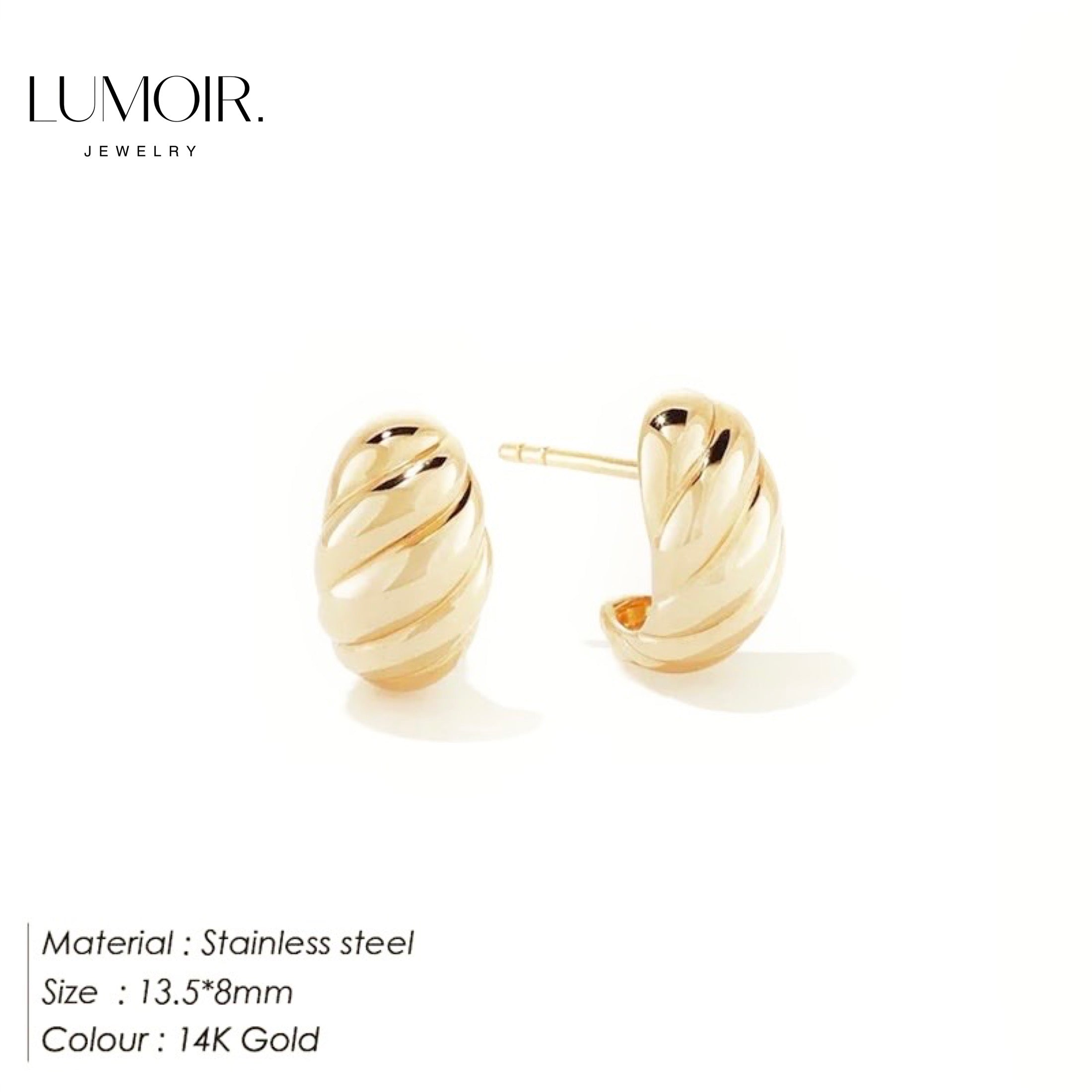 Boucles d'oreilles en acier inoxydable Orielle