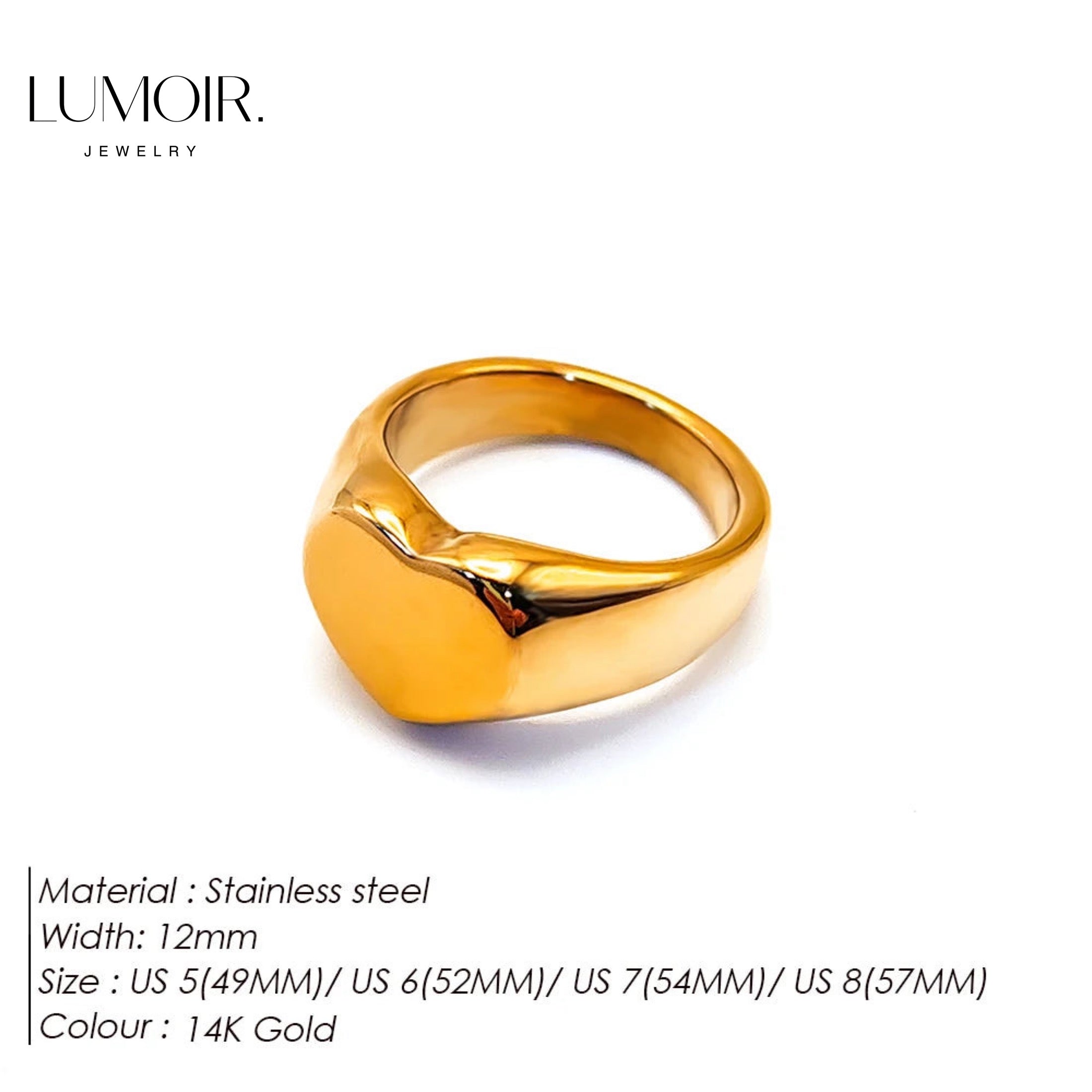 Bague en acier inoxydable Romina