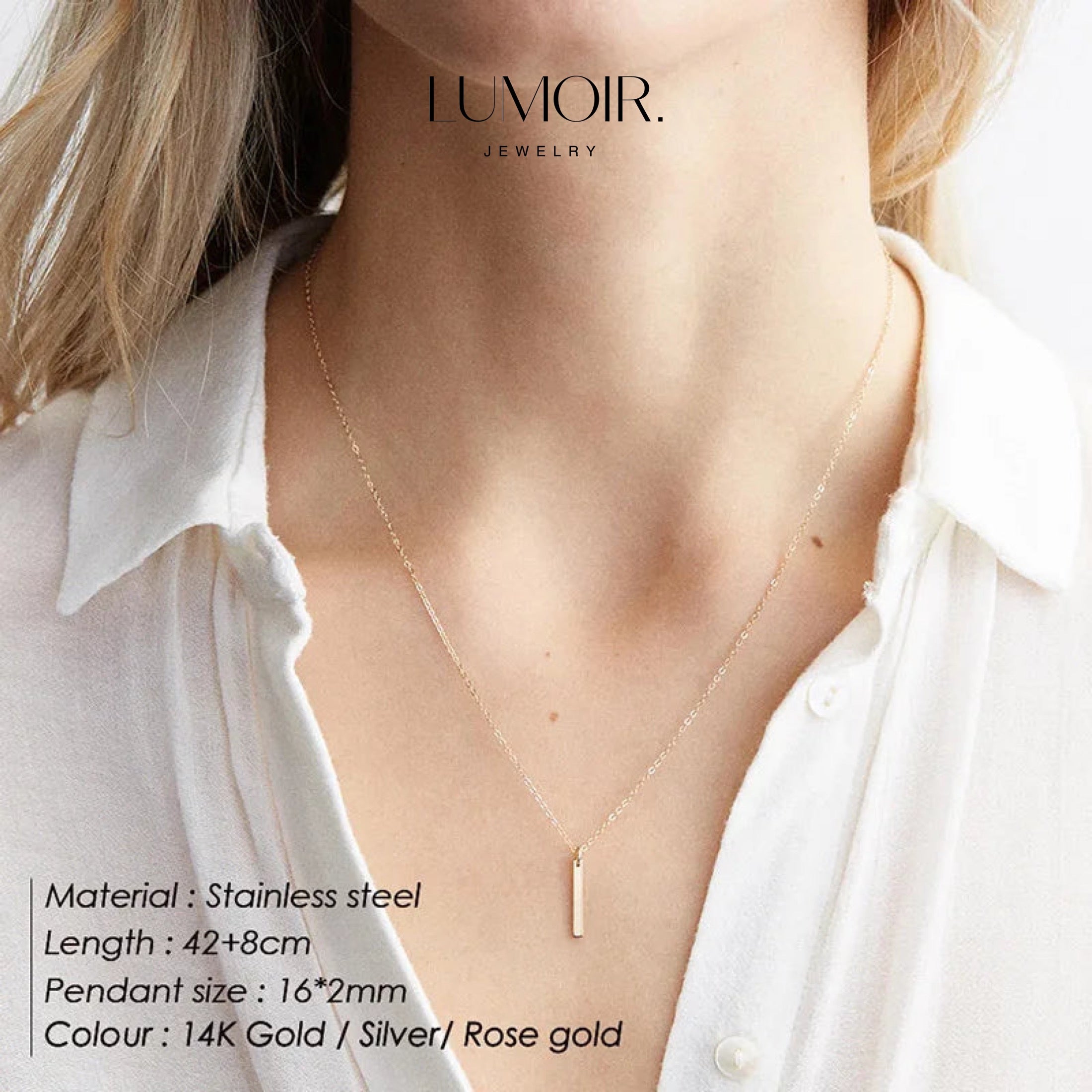 Collier personnalisé en acier inoxydable Sophie