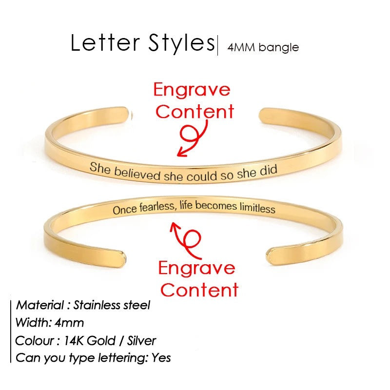 Bracelet personnalisé en acier inoxydable Dawn