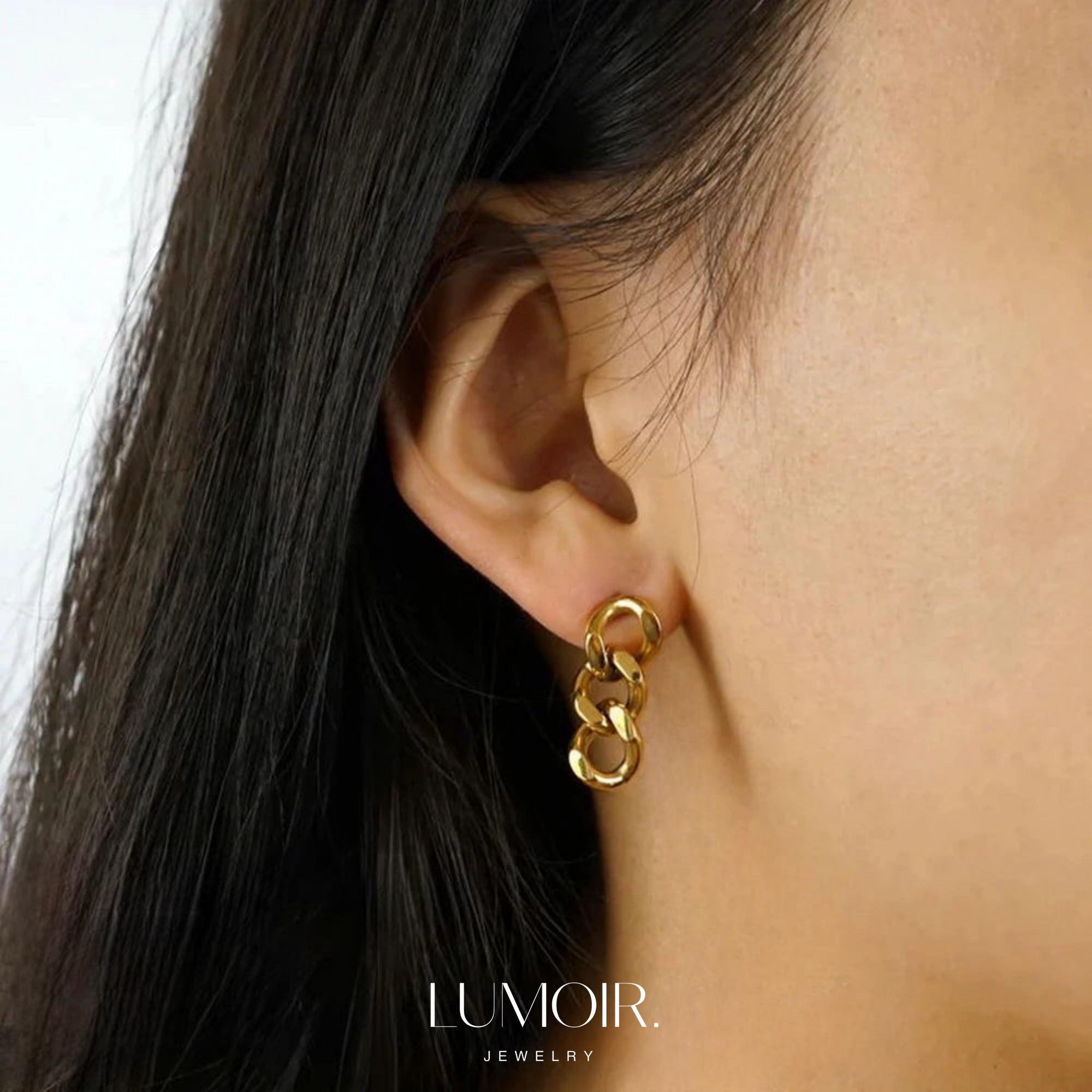 Boucles d'oreilles en acier inoxydable Jules