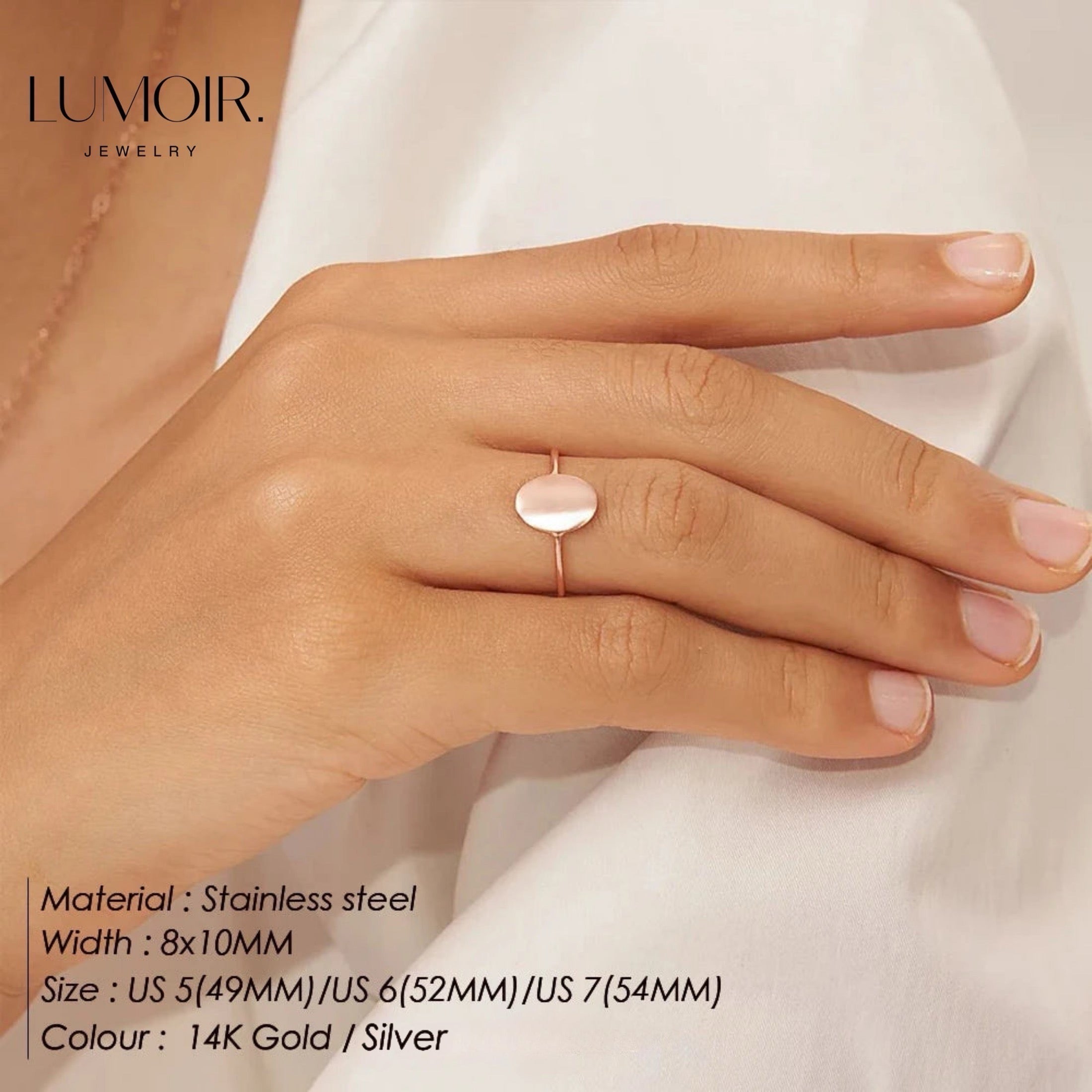 Bague en acier inoxydable Maeva