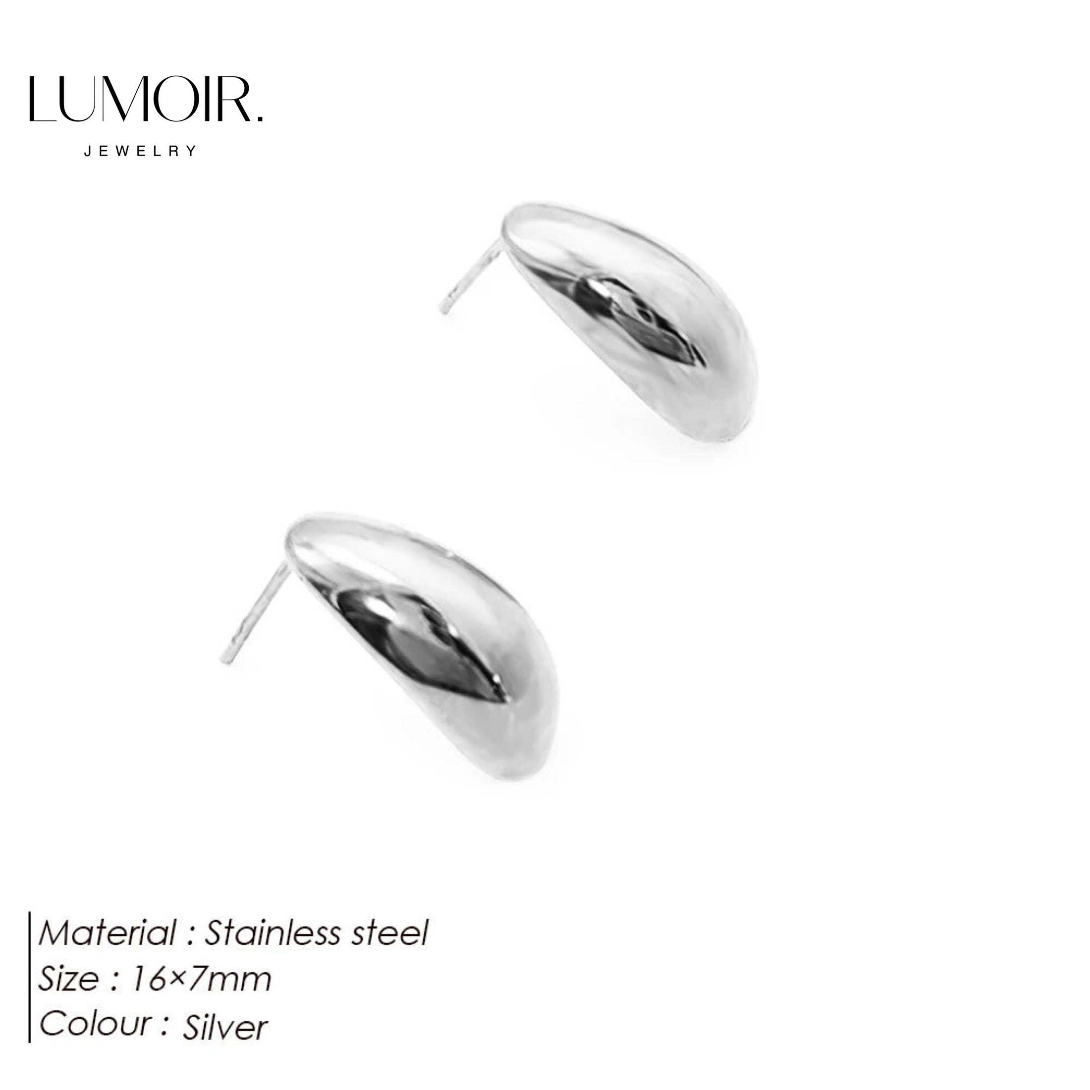 Boucles d'oreilles en acier inoxydable Haley