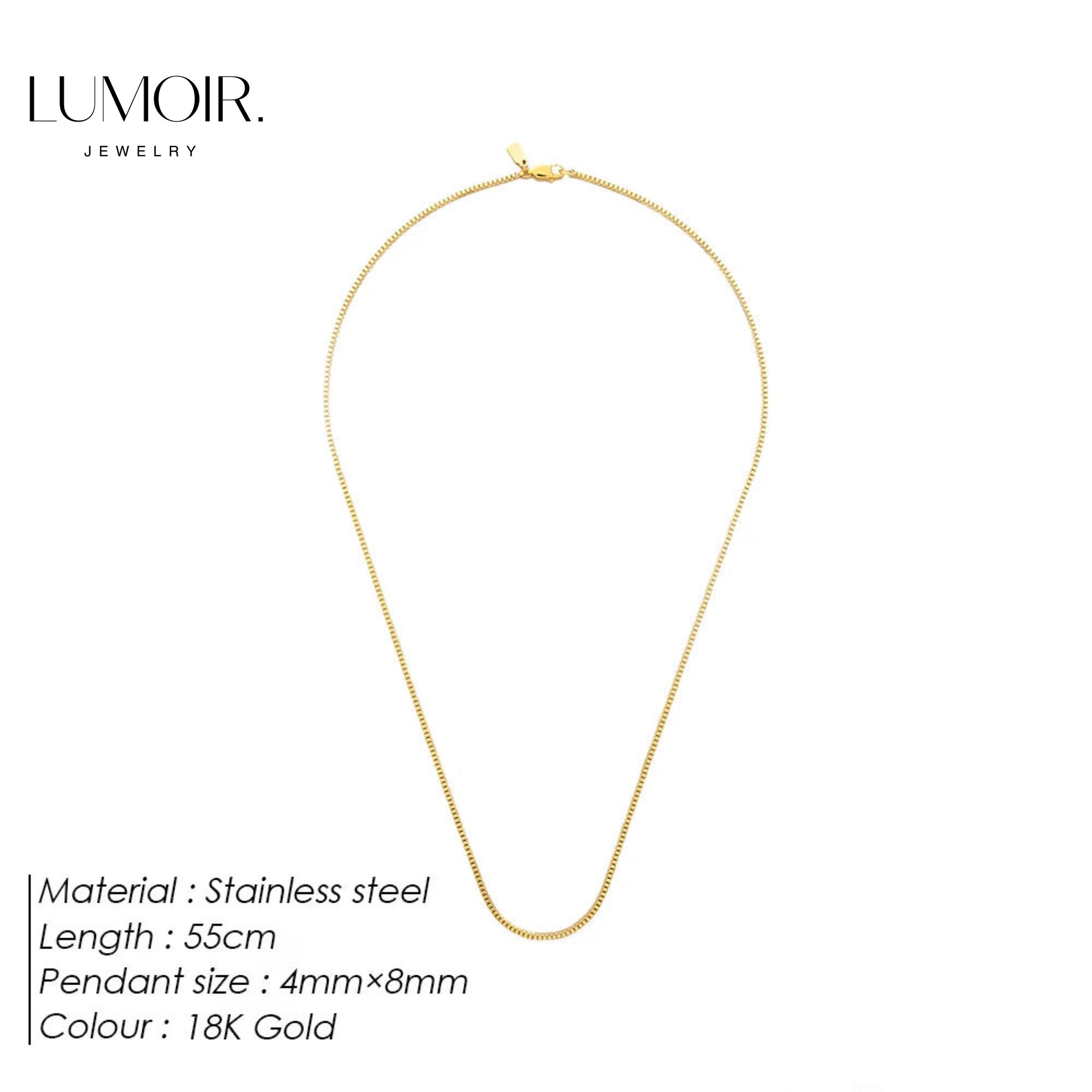 Collier personnalisé en acier inoxydable Dean