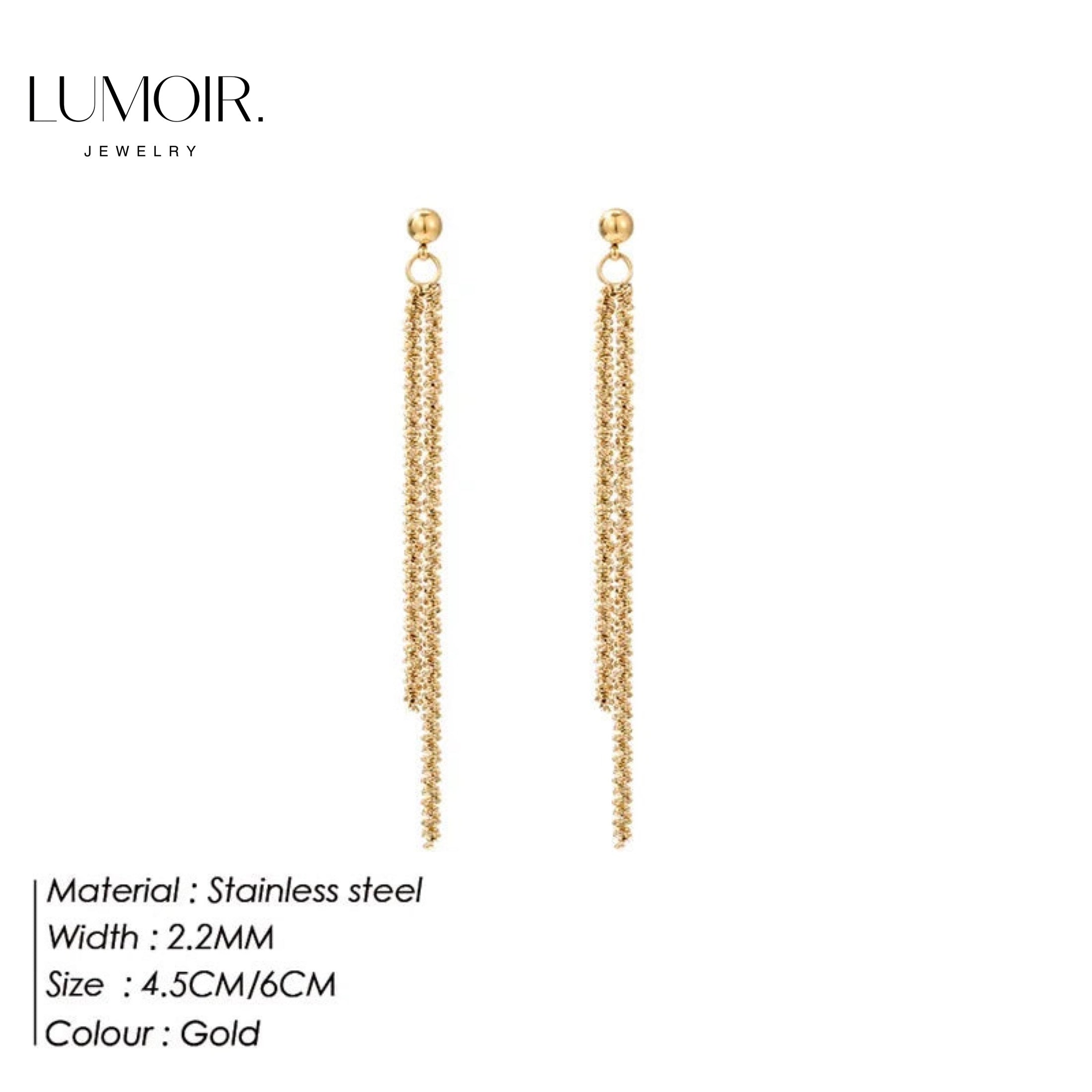 Boucles d'oreilles en acier inoxydable Louisa