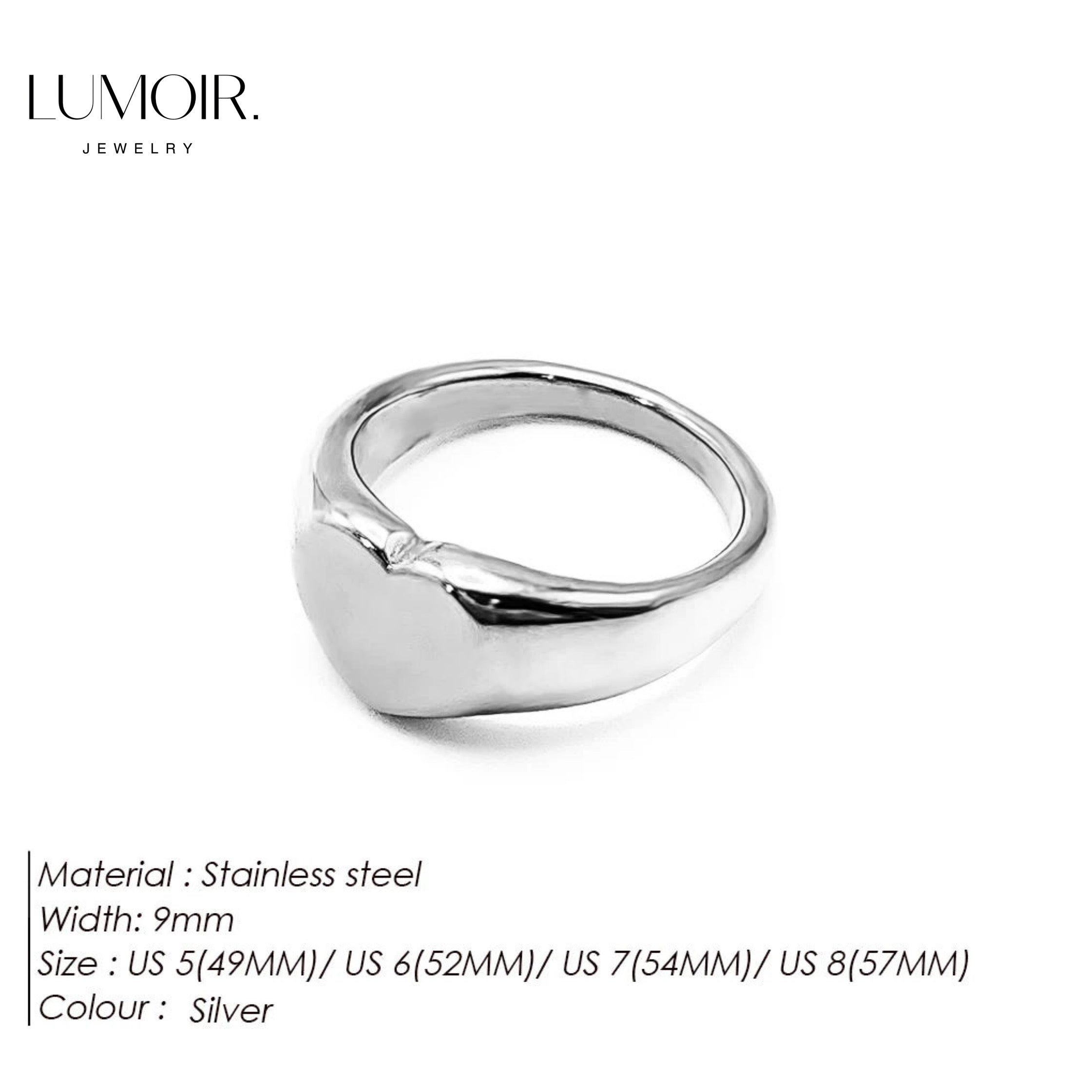 Bague en acier inoxydable Romina