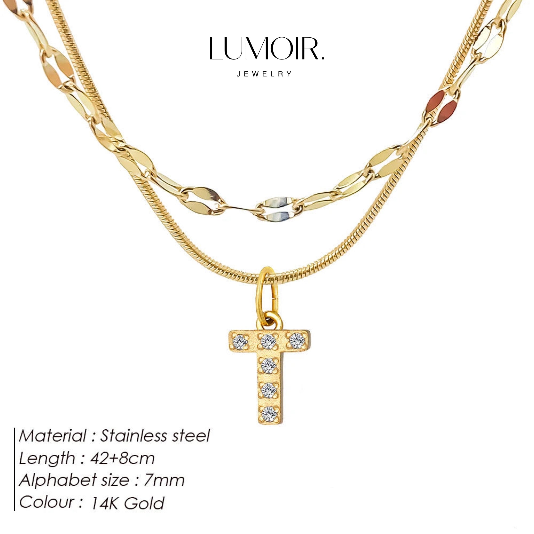 Collier personnalisé en acier inoxydable Luna
