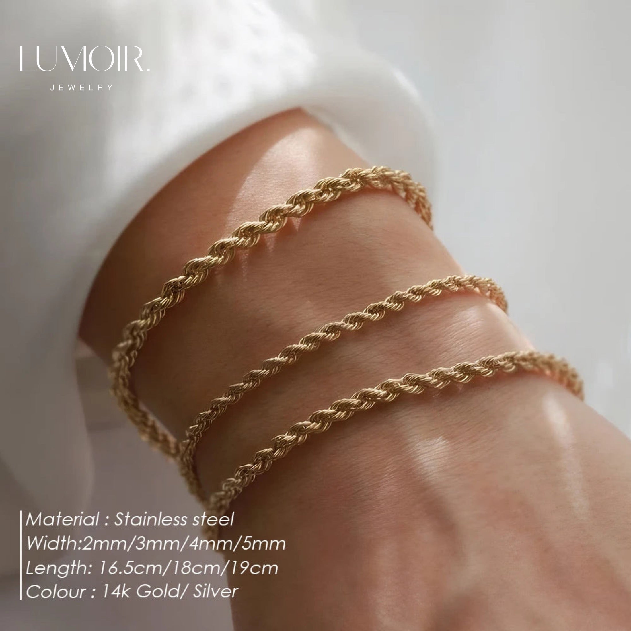 Bracelet en acier inoxydable Ara