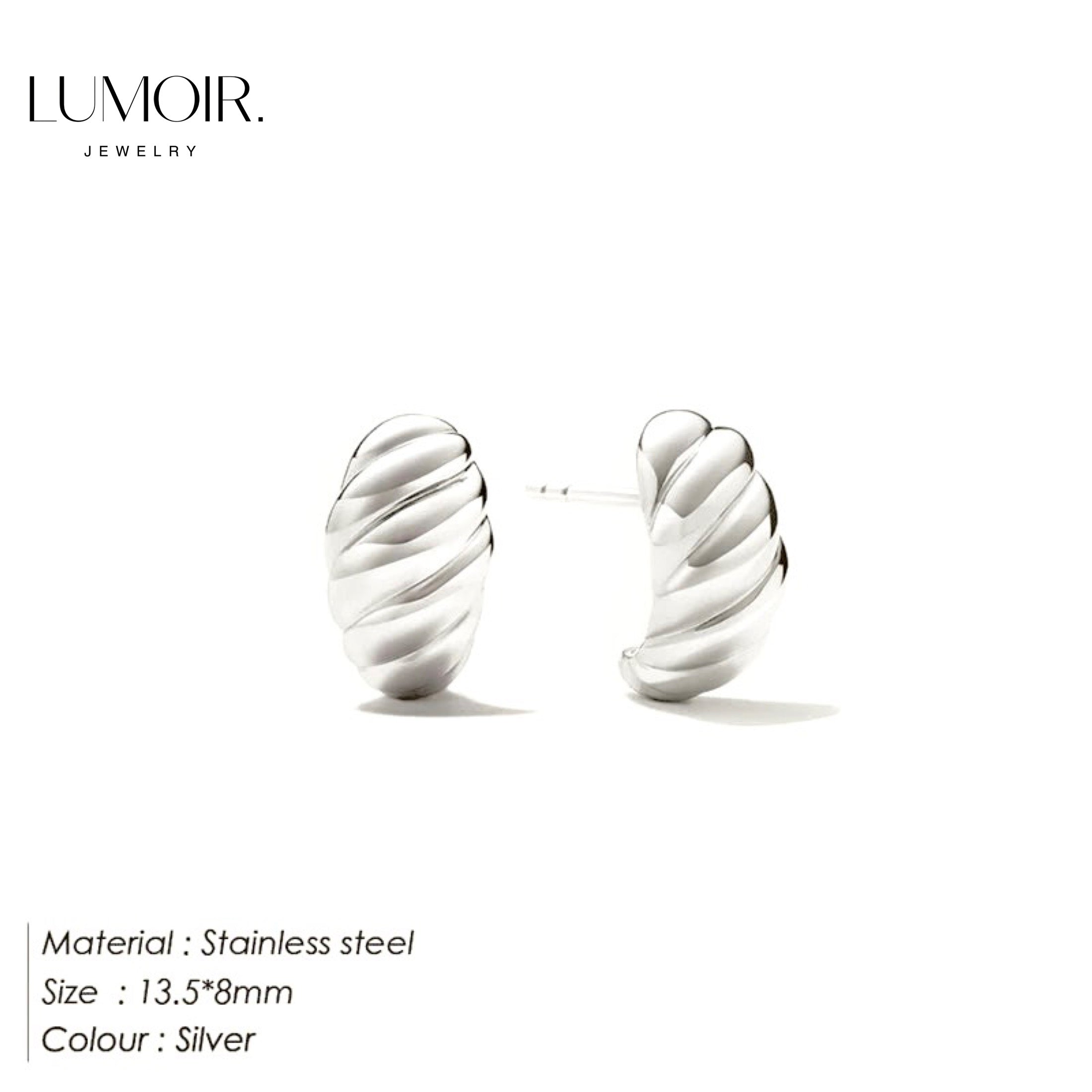 Boucles d'oreilles en acier inoxydable Orielle