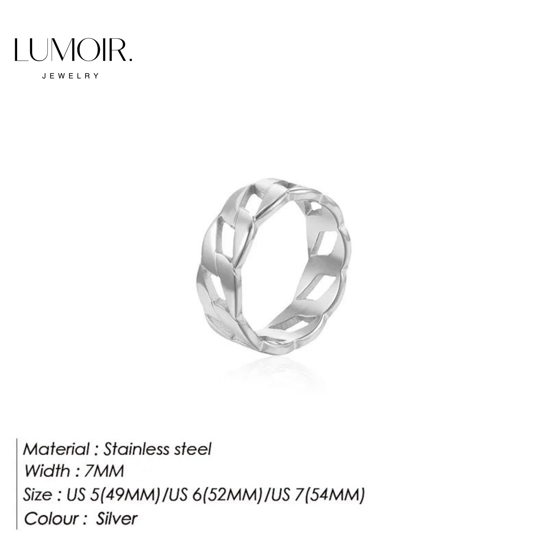 Bague en acier inoxydable Samira