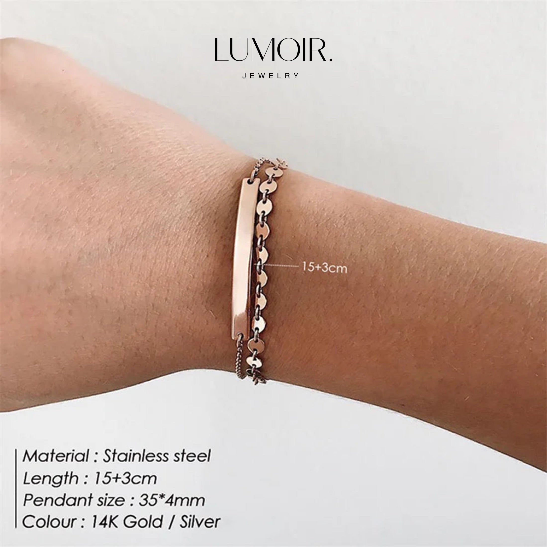 Bracciale in acciaio inossidabile Noela