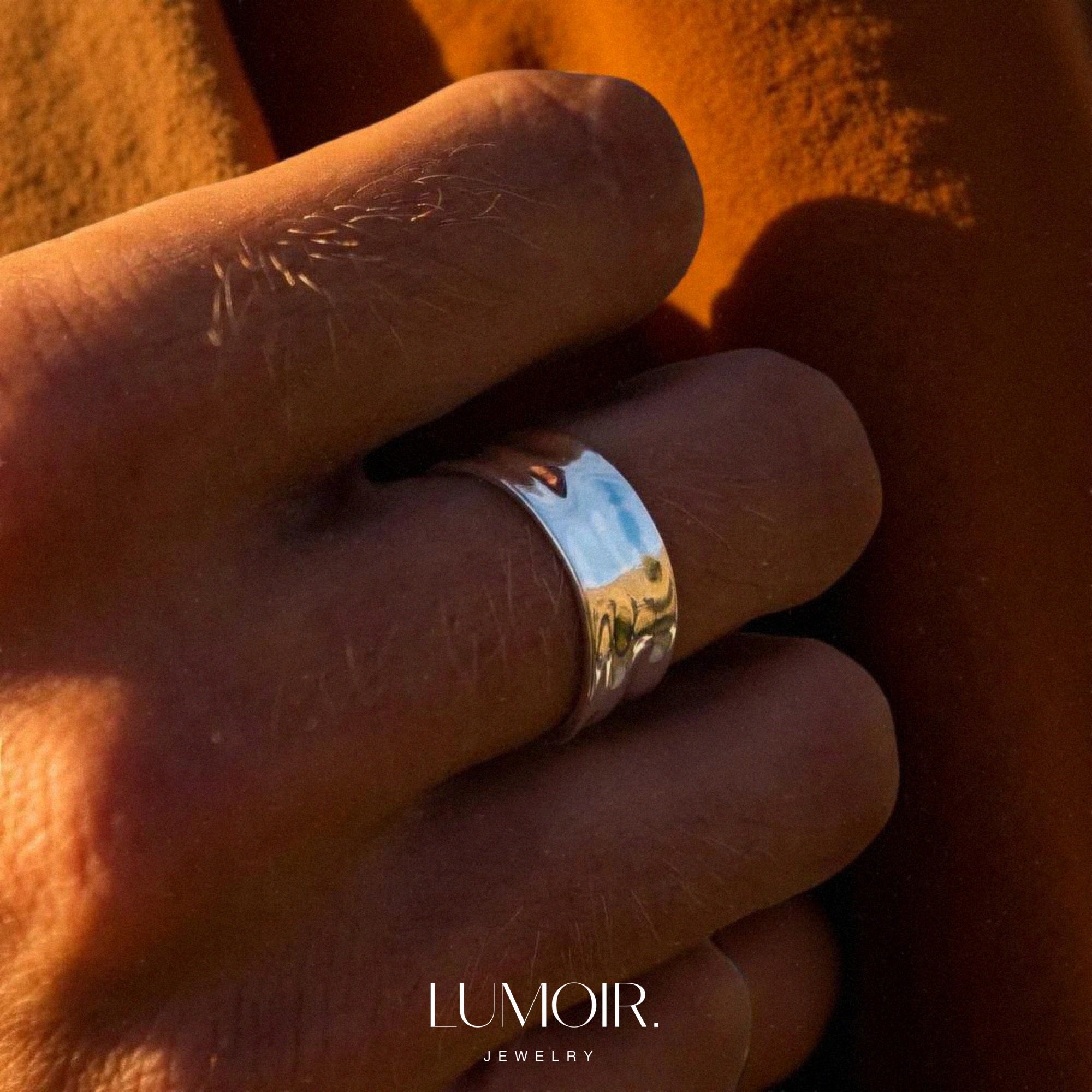 Anello in acciaio inox Cenere