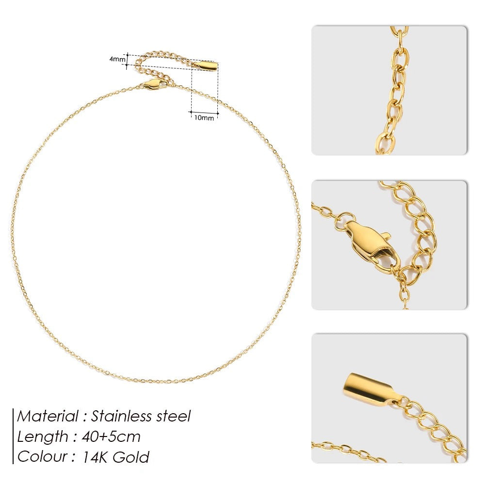 Collana in acciaio inossidabile Monera