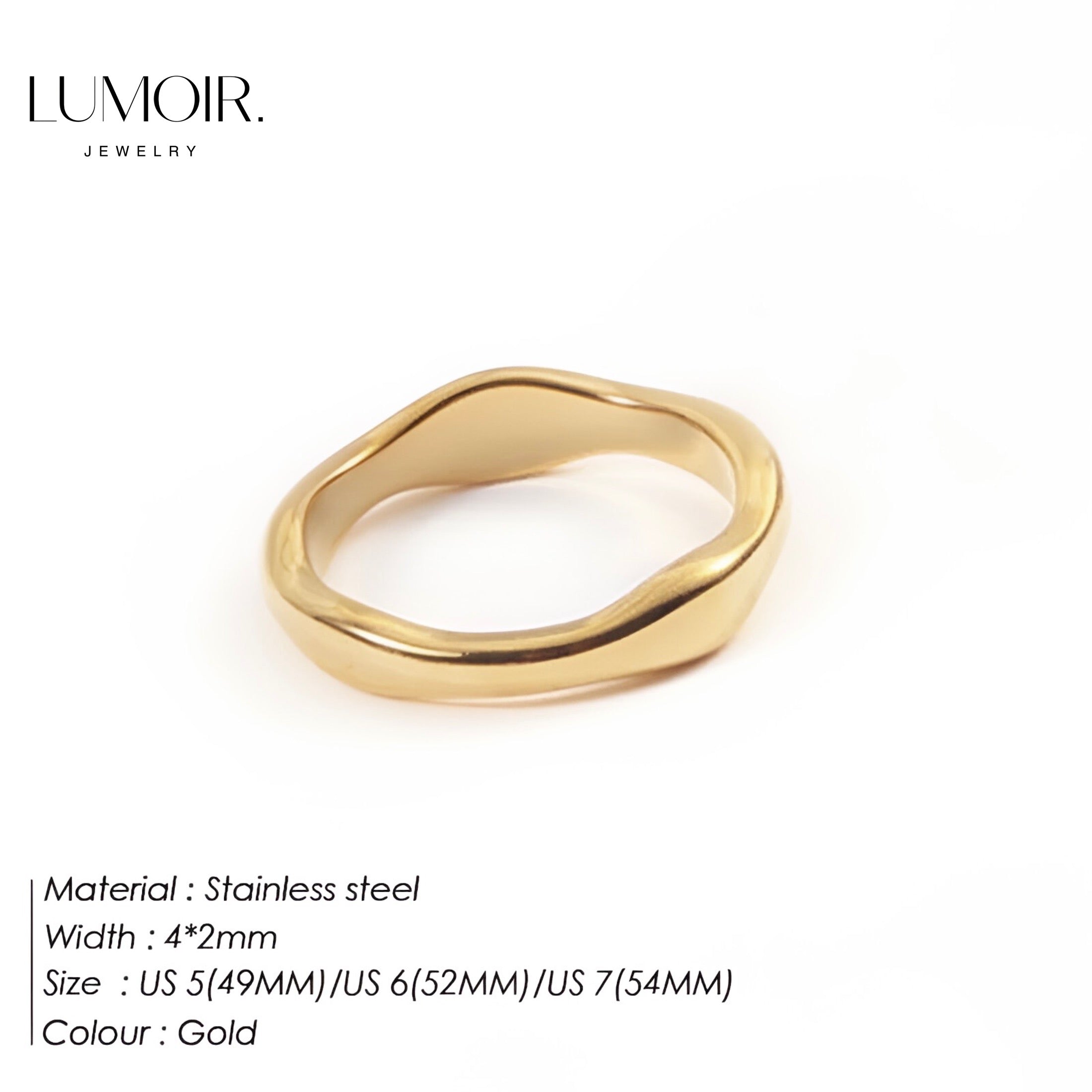 Anello in acciaio inox Inès