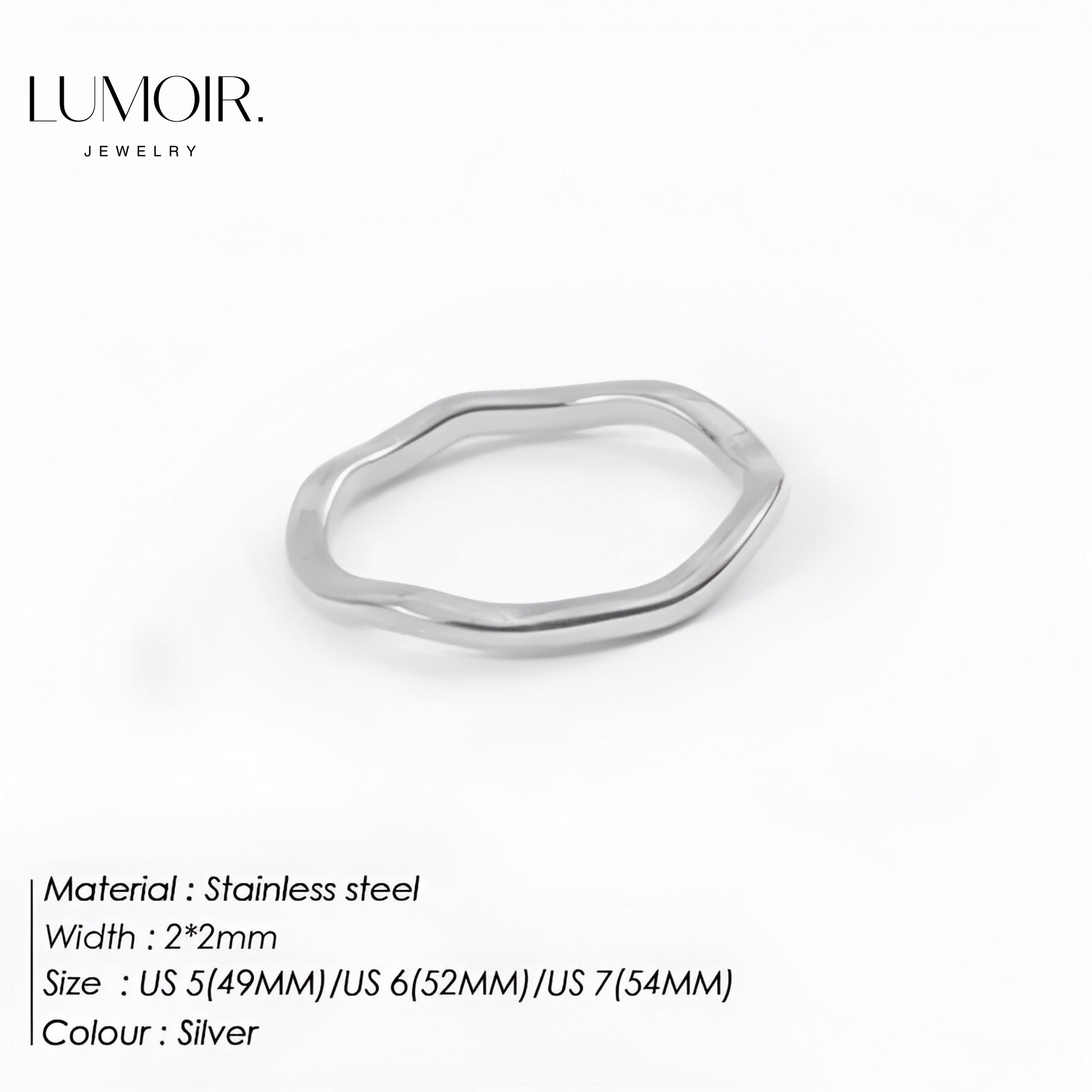 Anello in acciaio inox Inès