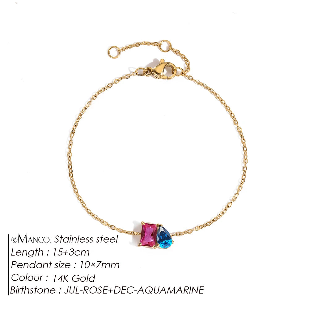 Bracciale con pietre di nascita Mina