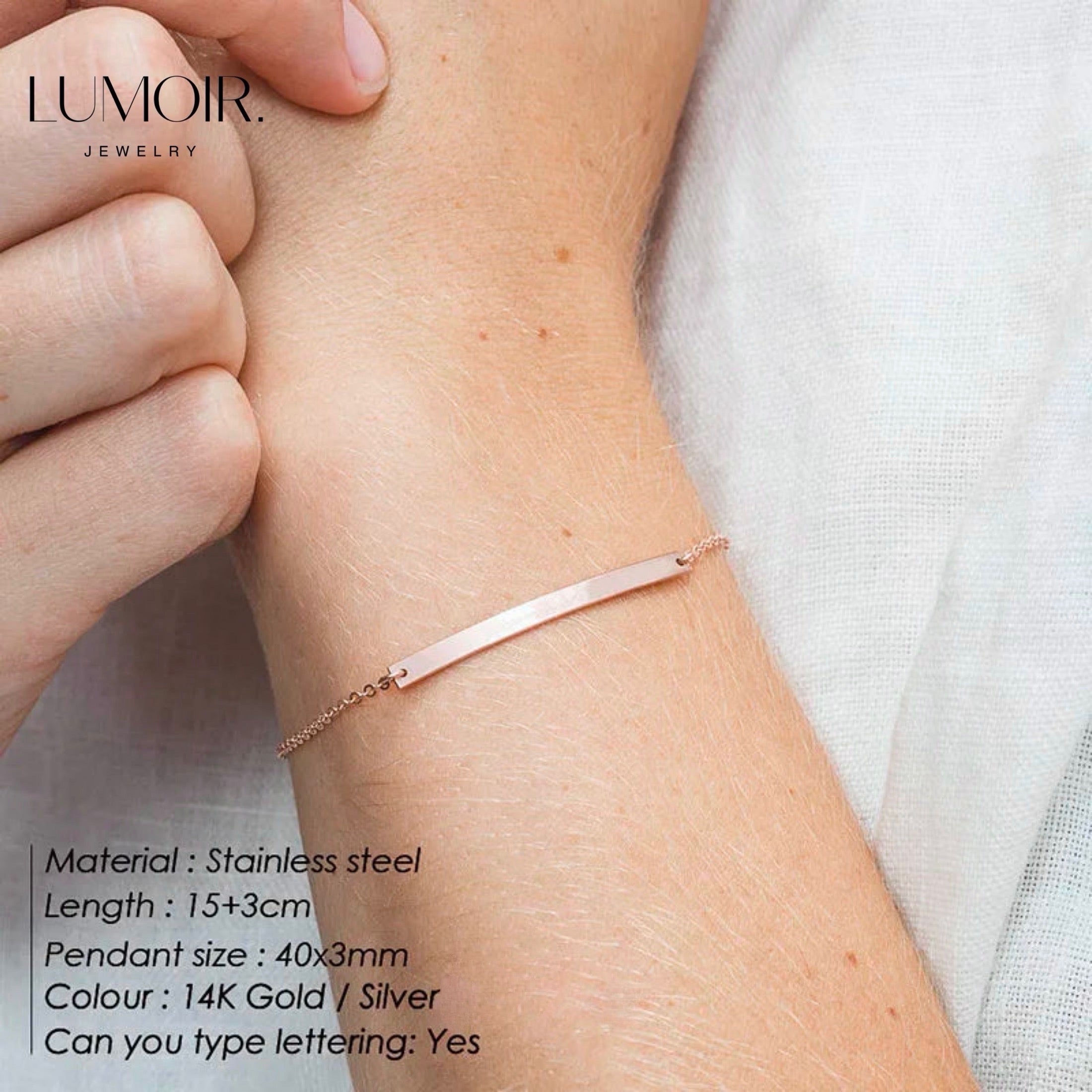 Personalisiertes Edelstahl Armband Nara
