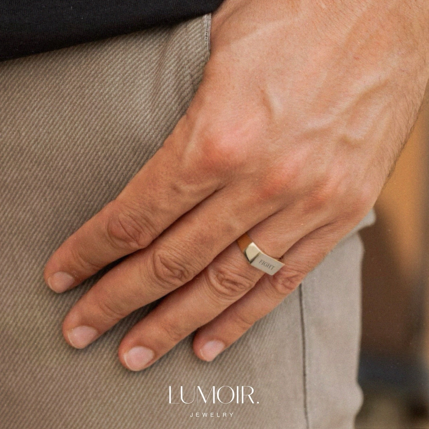 Personalisierter Edelstahl Ring Pascal