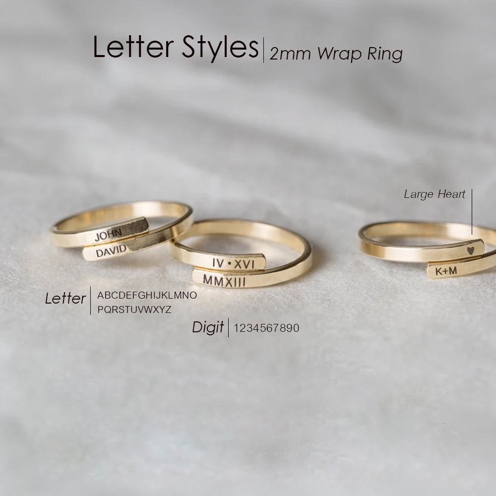 Personalisierter Edelstahl Ring Céline