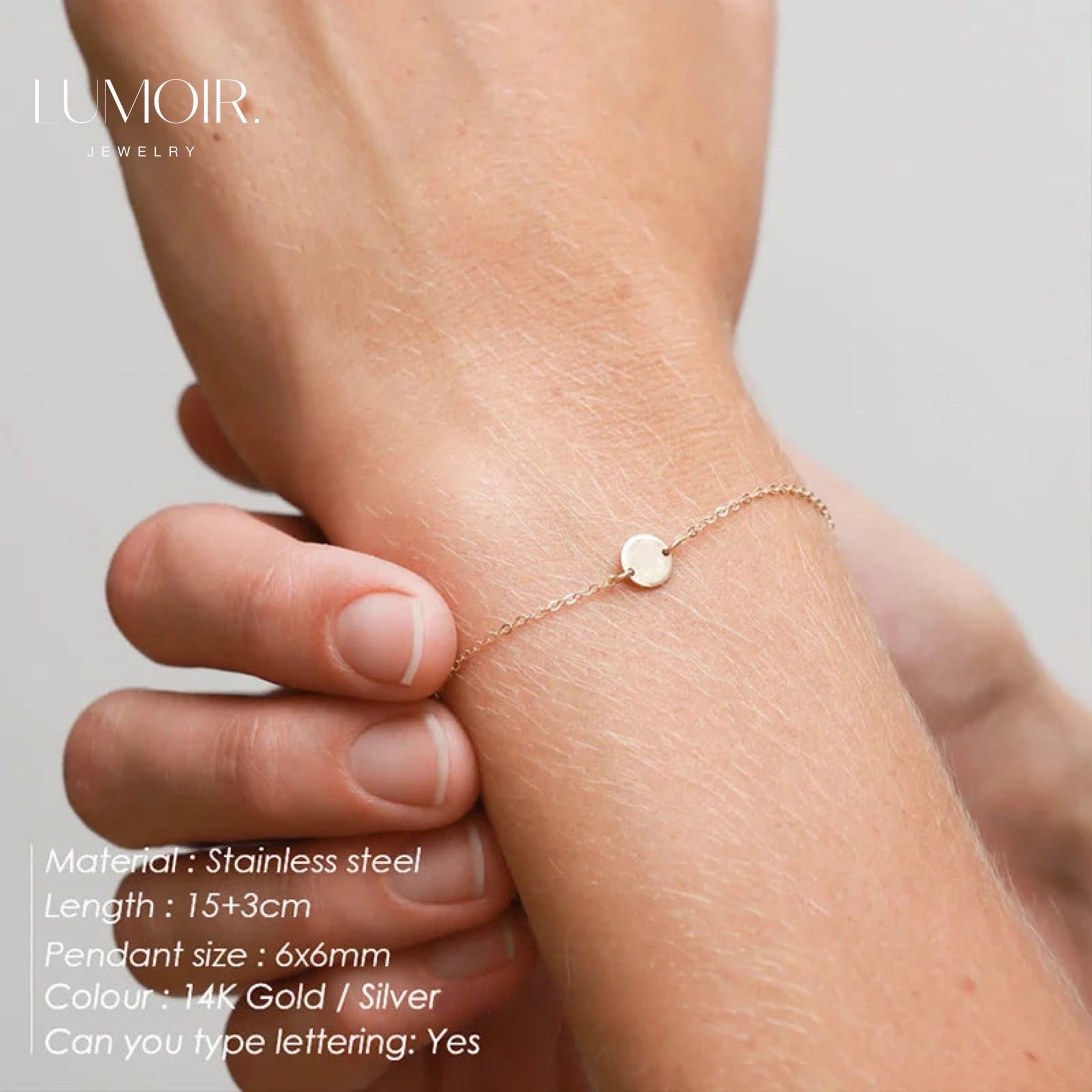 Personalisiertes Edelstahl Armband Nara