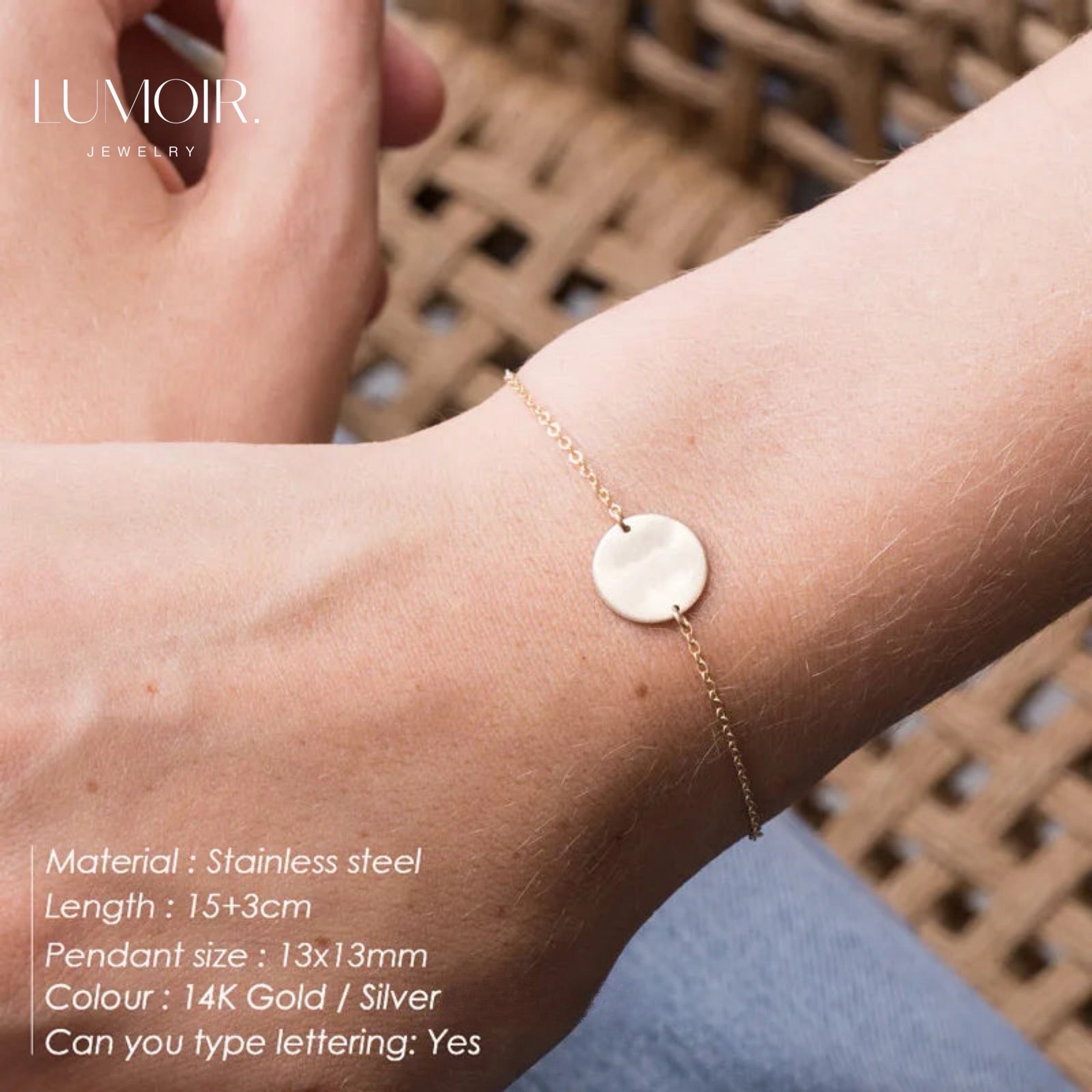 Personalisiertes Edelstahl Armband Nara