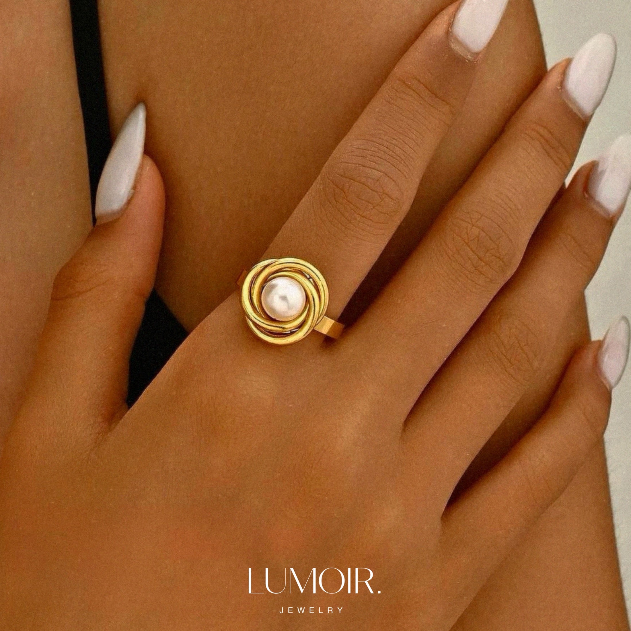 Perlen Ring Menora
