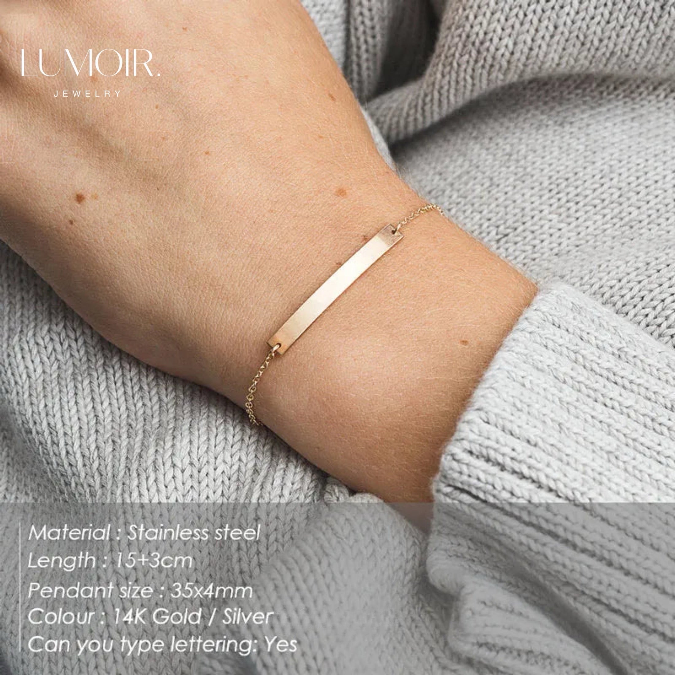 Personalisiertes Edelstahl Armband Nara