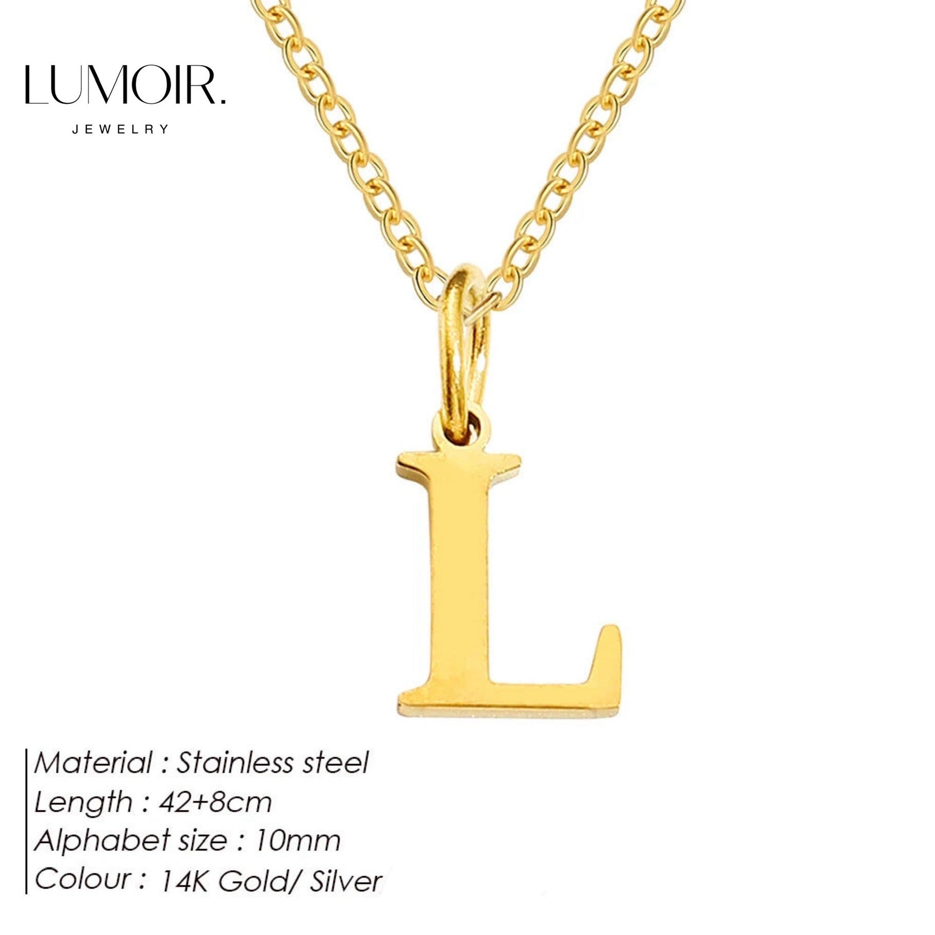 Personalized stainless steel necklace Lune