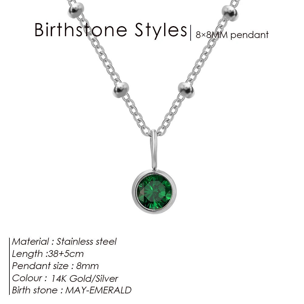 Manja birthstone necklace