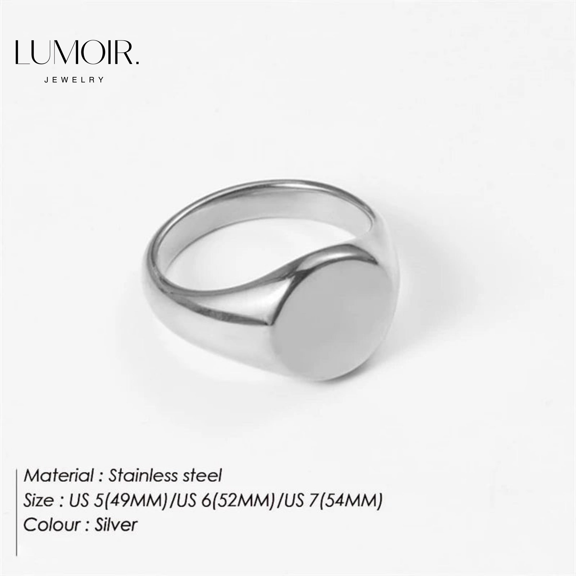 Stainless steel ring Doux