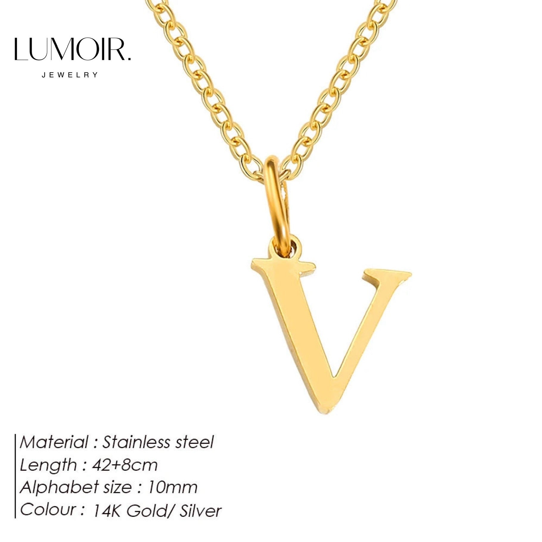 Personalized stainless steel necklace Lune