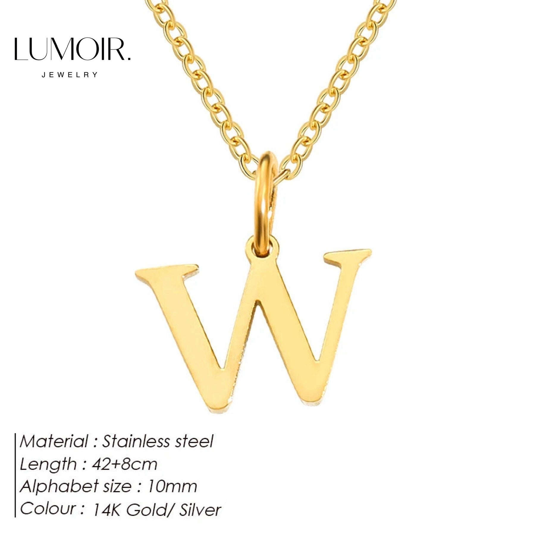Personalized stainless steel necklace Lune