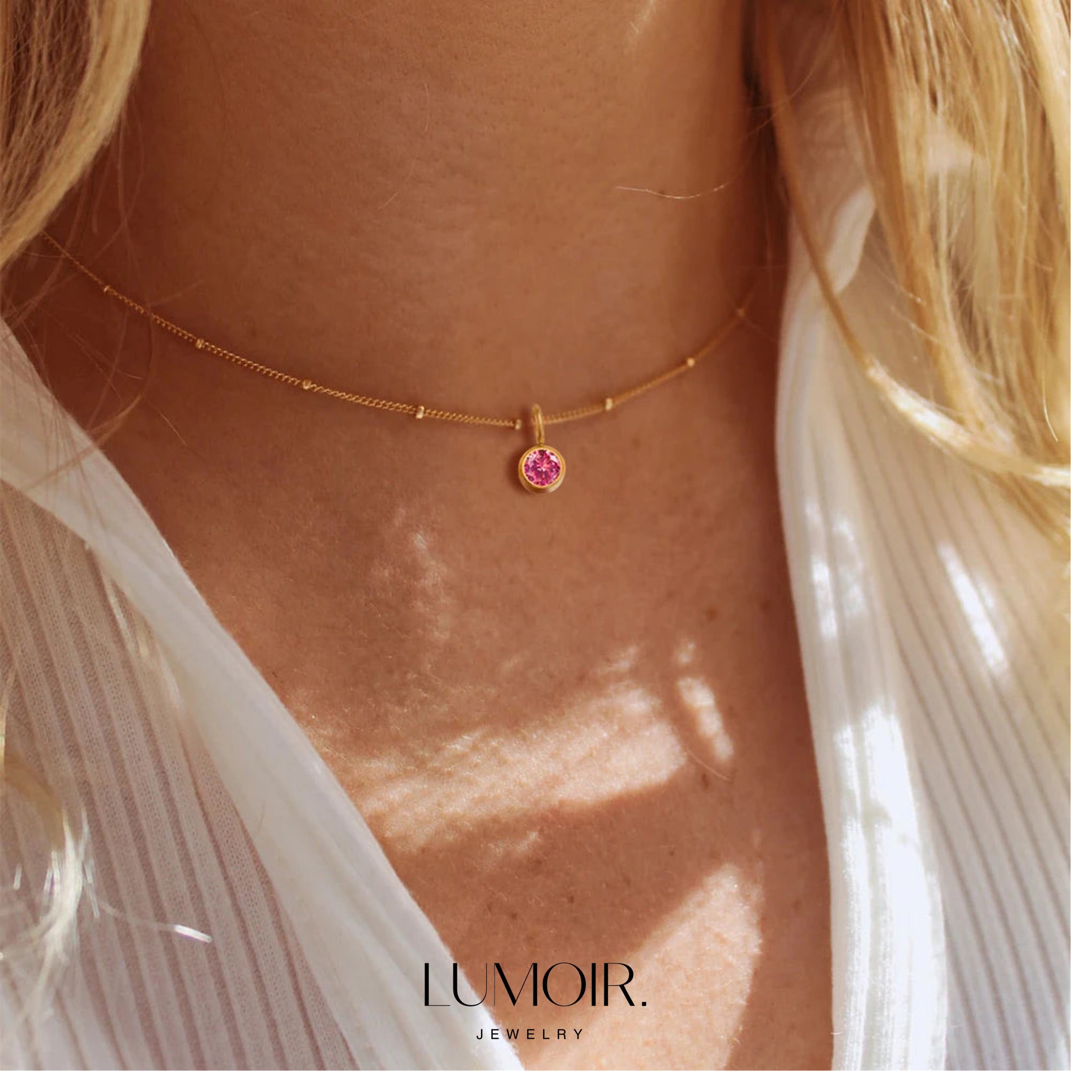 Manja birthstone necklace