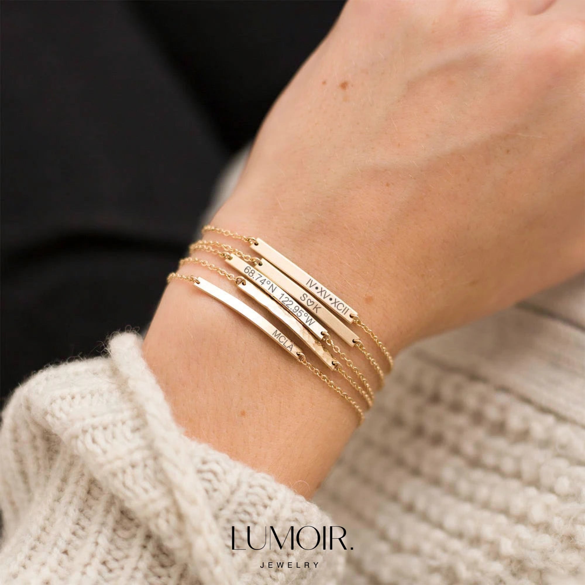 Personalized stainless steel bracelet Lea