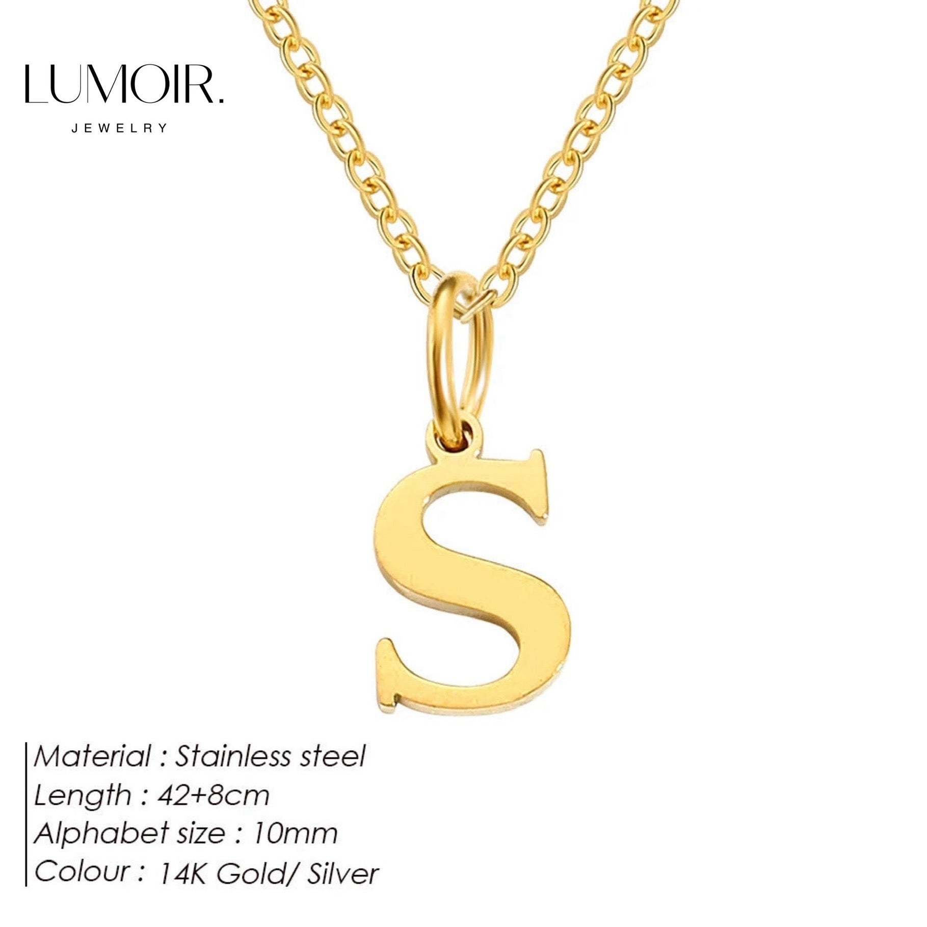 Personalized stainless steel necklace Lune