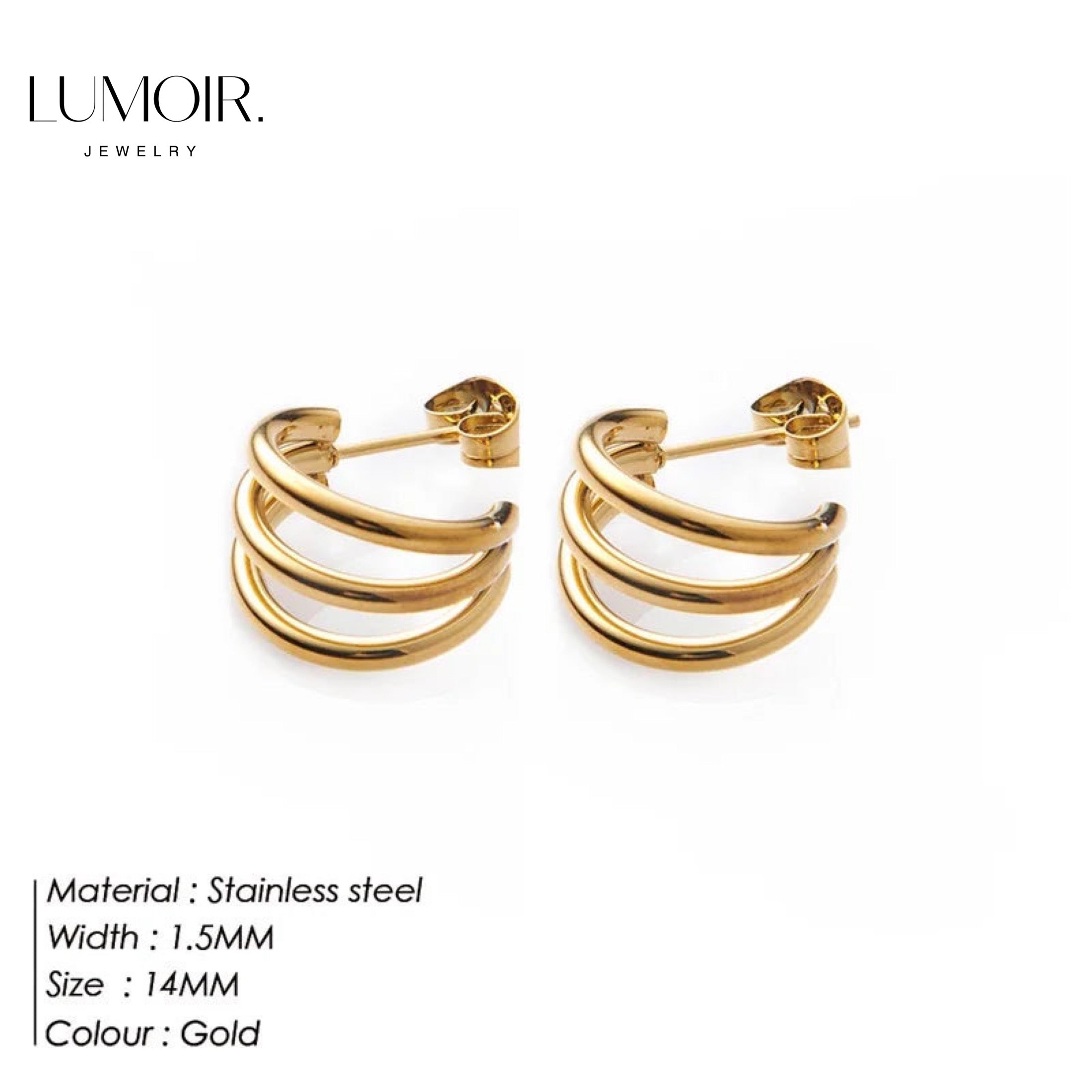 Stainless steel earrings Yalina