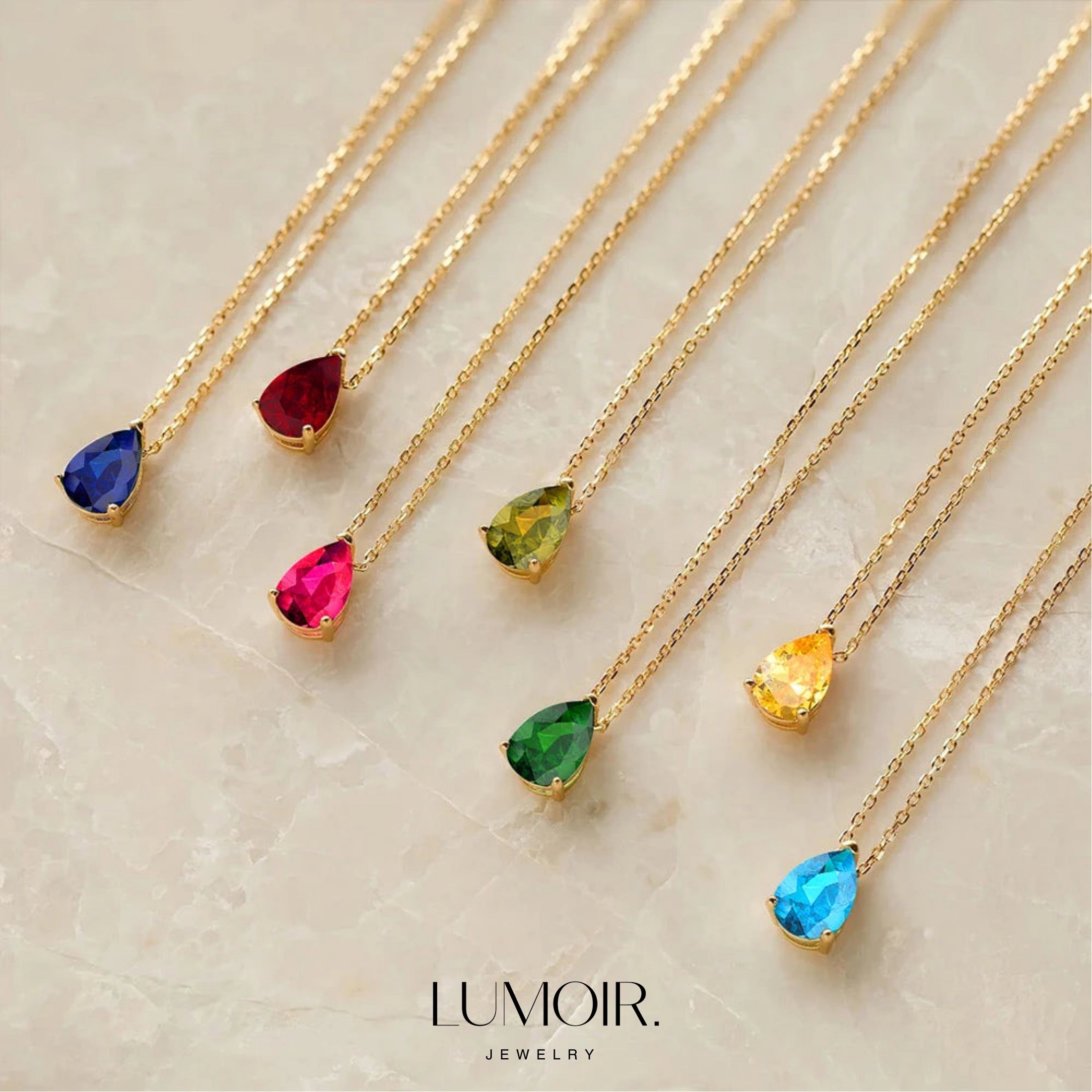 Birthstone necklace Conny