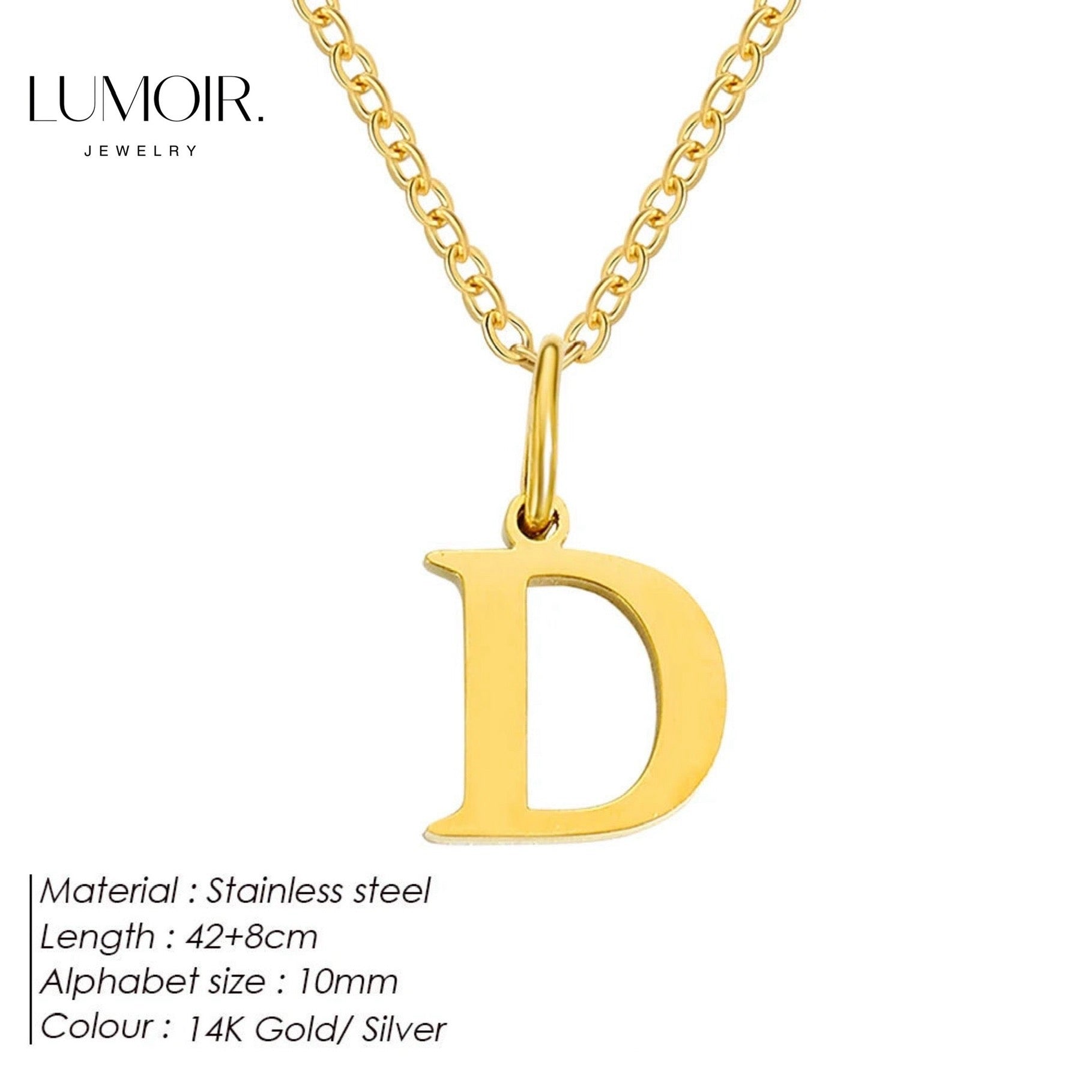 Personalized stainless steel necklace Lune