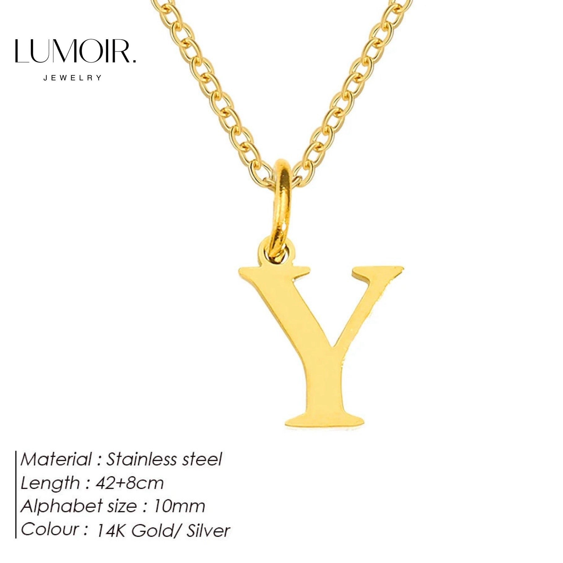 Personalized stainless steel necklace Lune
