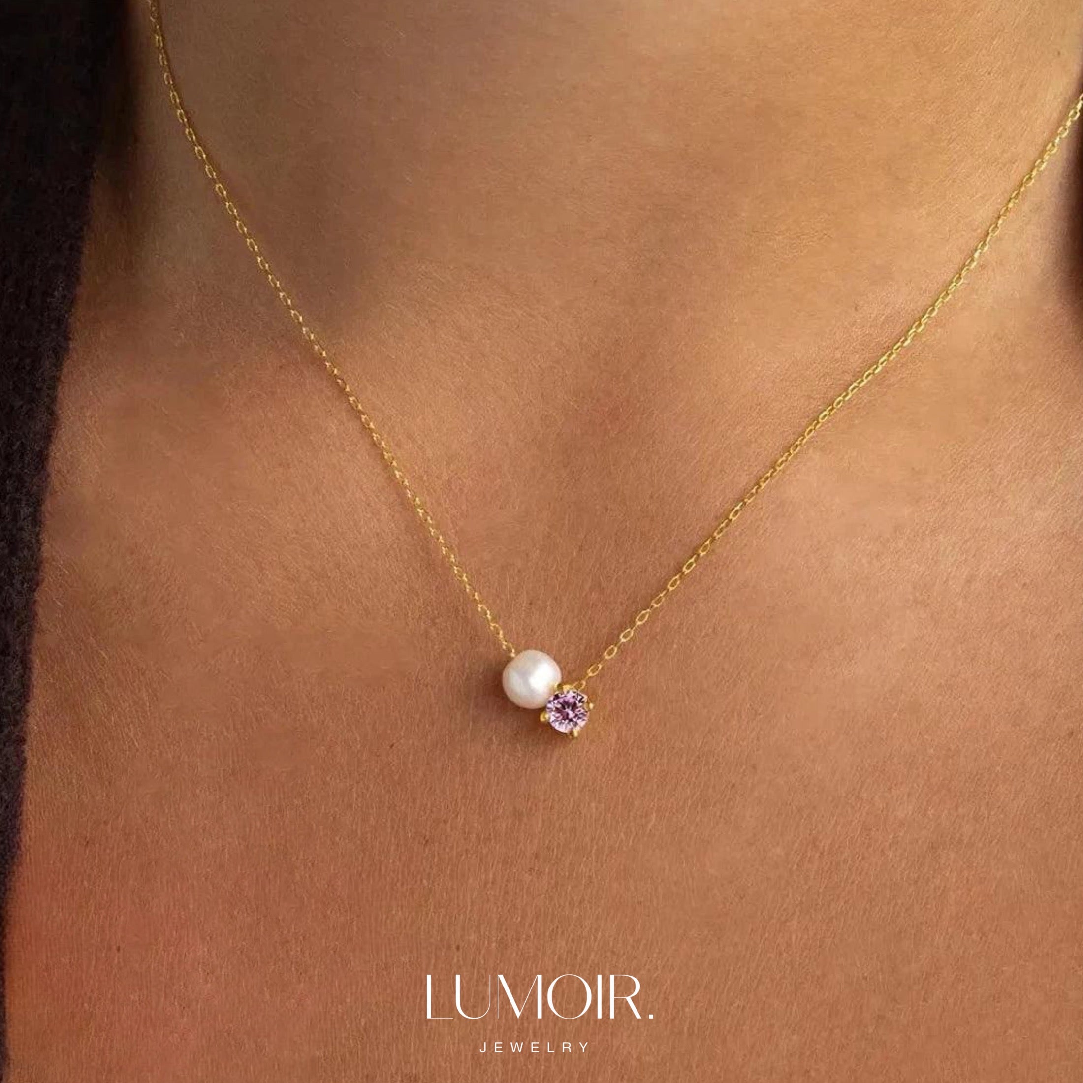 Birthstone necklace Nila