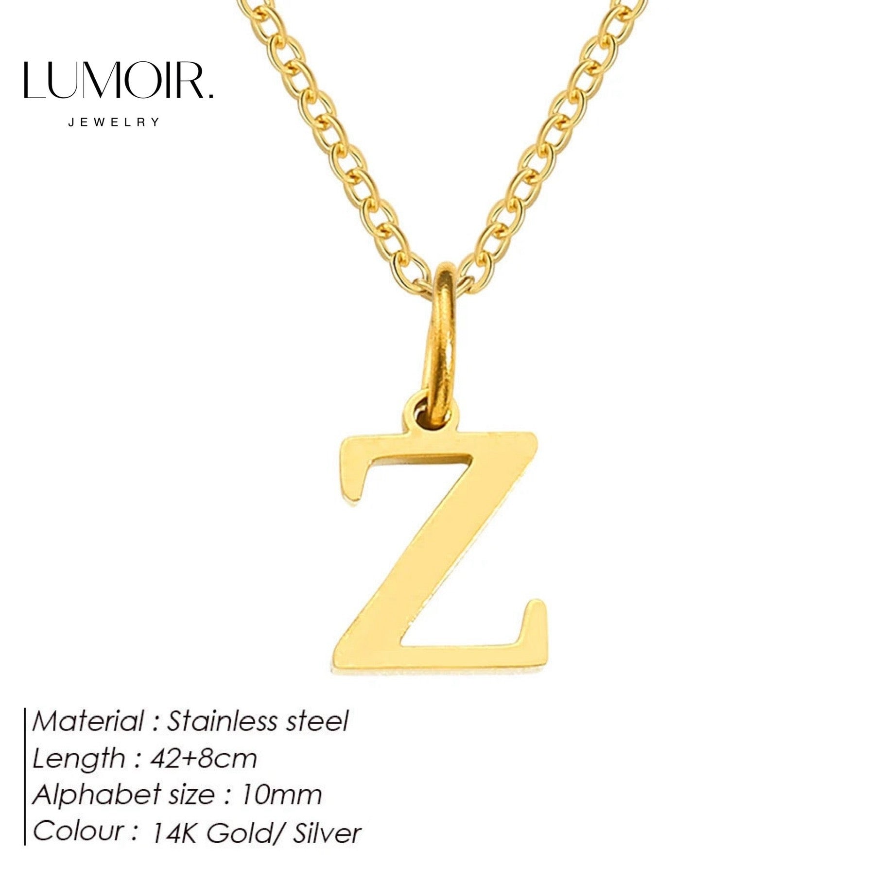 Personalized stainless steel necklace Lune