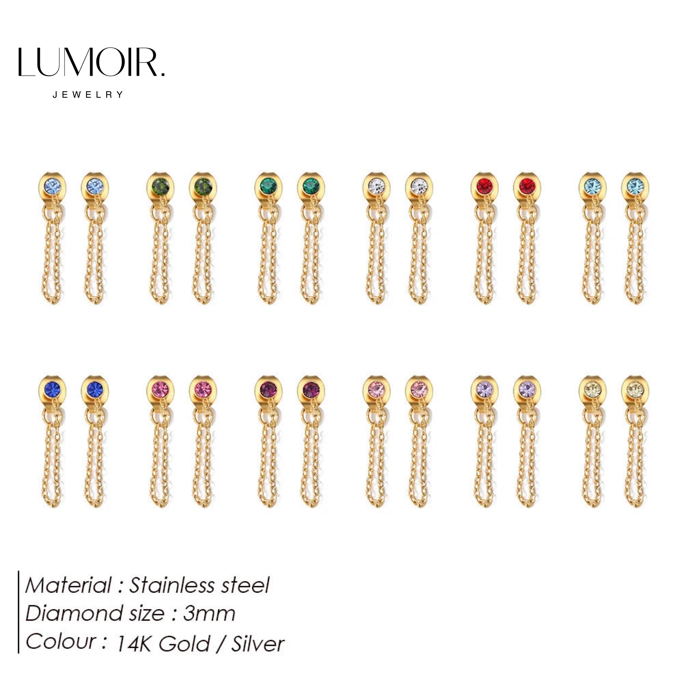 Birthstone earrings Yara
